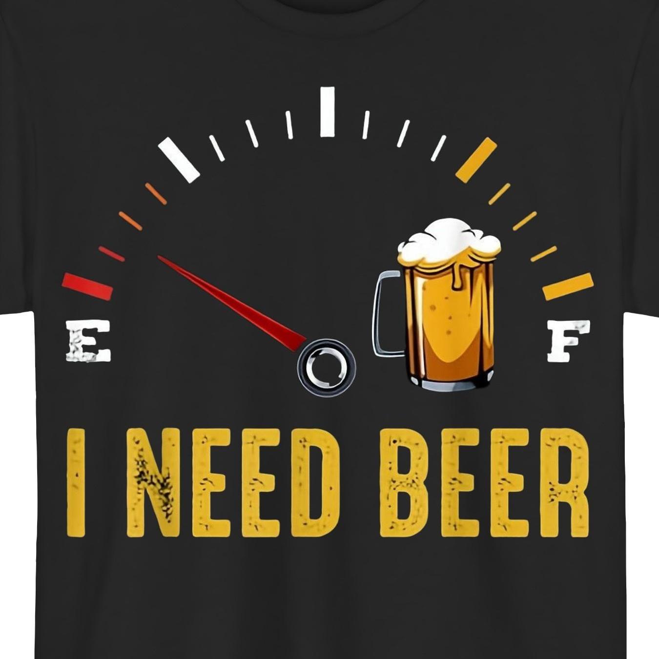 TEMU Hilarious T-shirt Featuring A Beer Meter Alcohol Gauge - Unisex Design Suitable For Men And Women, Made From Sm Fabric With A Vintage Beer