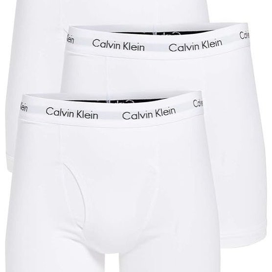 Calvin Klein Men's Cotton Stretch 3-pack Boxer Brief, White
