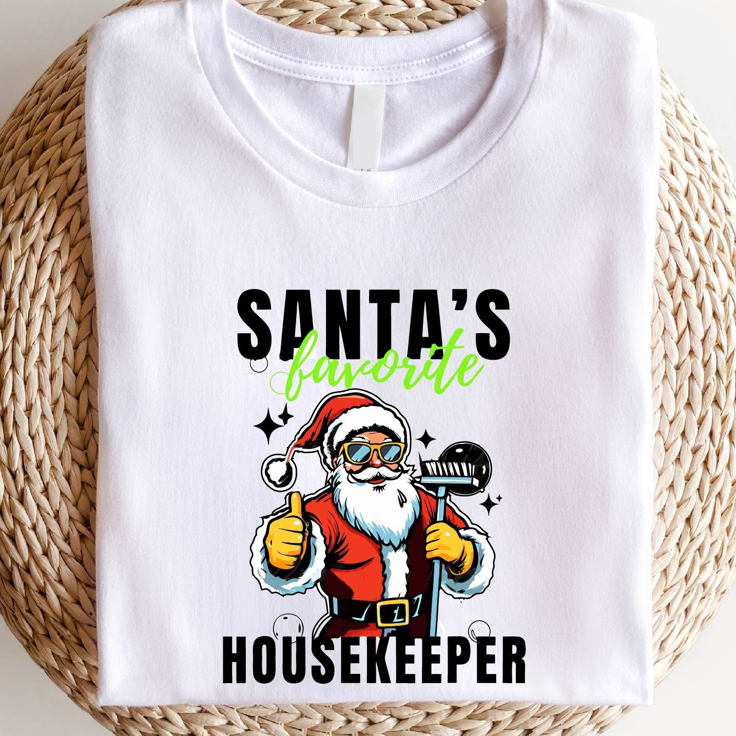 

Mtt482 T-, Housemaid , Cleaning , Tee, Housekeeping Christmas Crewneck T-shirts