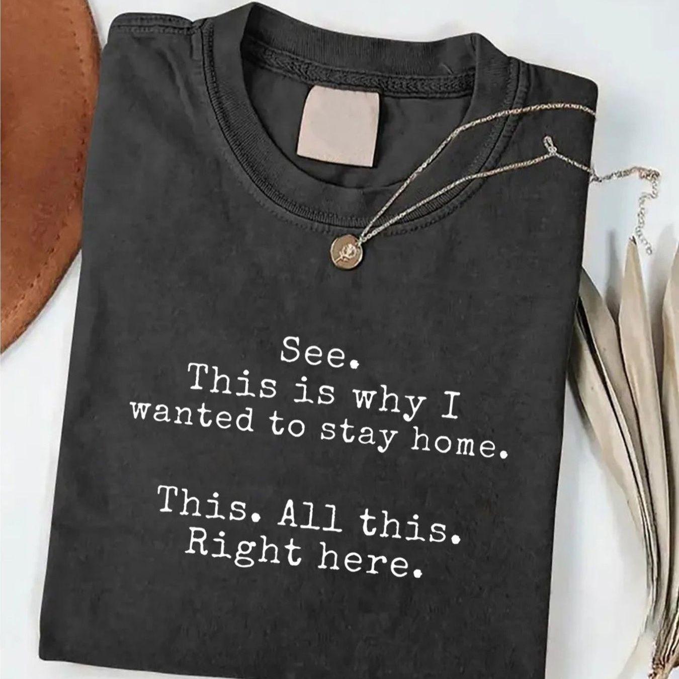 TEMU Men's Plus Sizesee. I Wanted To Graphic T-shirt - Men's Plus Size Casual Crew Neck Tee With White Text For Relaxed Days And Cozy Vibes