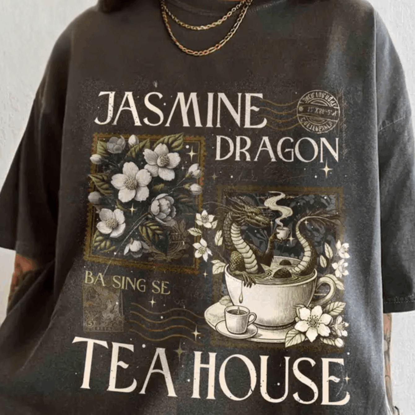 Jasmine Dragon Tea Shop T-Shirt, Uncle Iroh Shirt Gift, Anime Lover&#39;s Gift, Avatar Shirt Unisex Heavy Graphic Cotton Tee, Streetwear, Graphic Tee, Gift for Book Lovers, Casual Wear, Unique Design