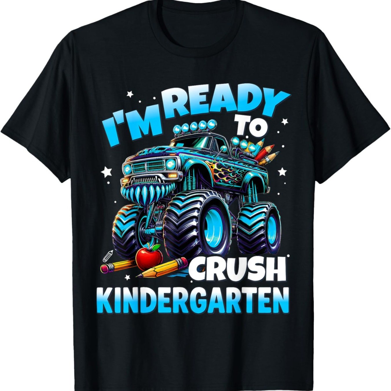 TEMU To Crush Kindergarten Monster Truck T-shirt, Boys School First Day Graphic Tee