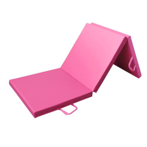 tri folding 180 cm gymnastics exercise mat for home gym 180cm 6ft long 60cm 2ft large 5cm 2in thick
