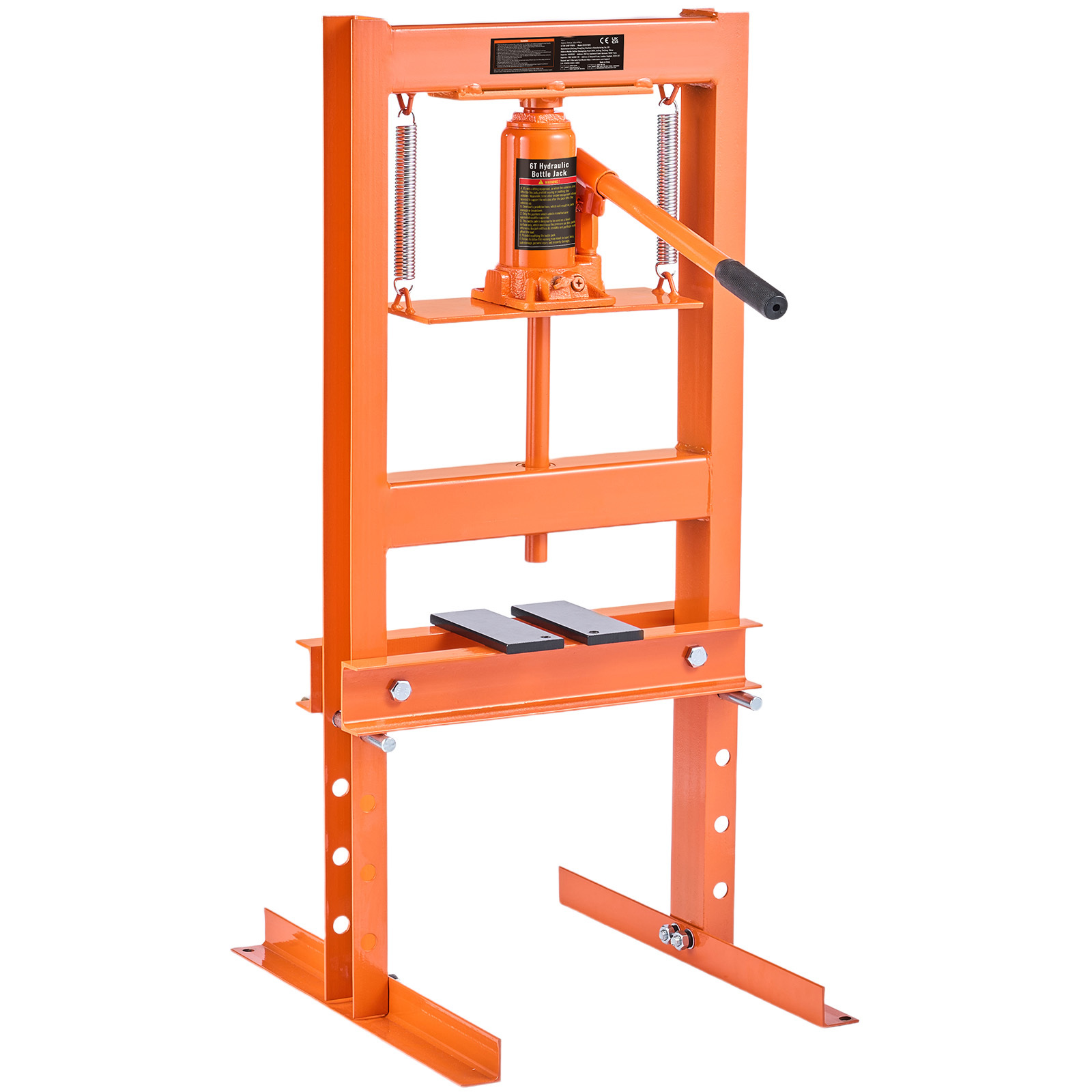 TEMU Vevor Hydraulic Shop Press, 12 Or 6 Ton Hydraulic Garage/ Press, Adjustable Shop Press With Press Plates, Heavy Duty Hydraulic Press For Garage,