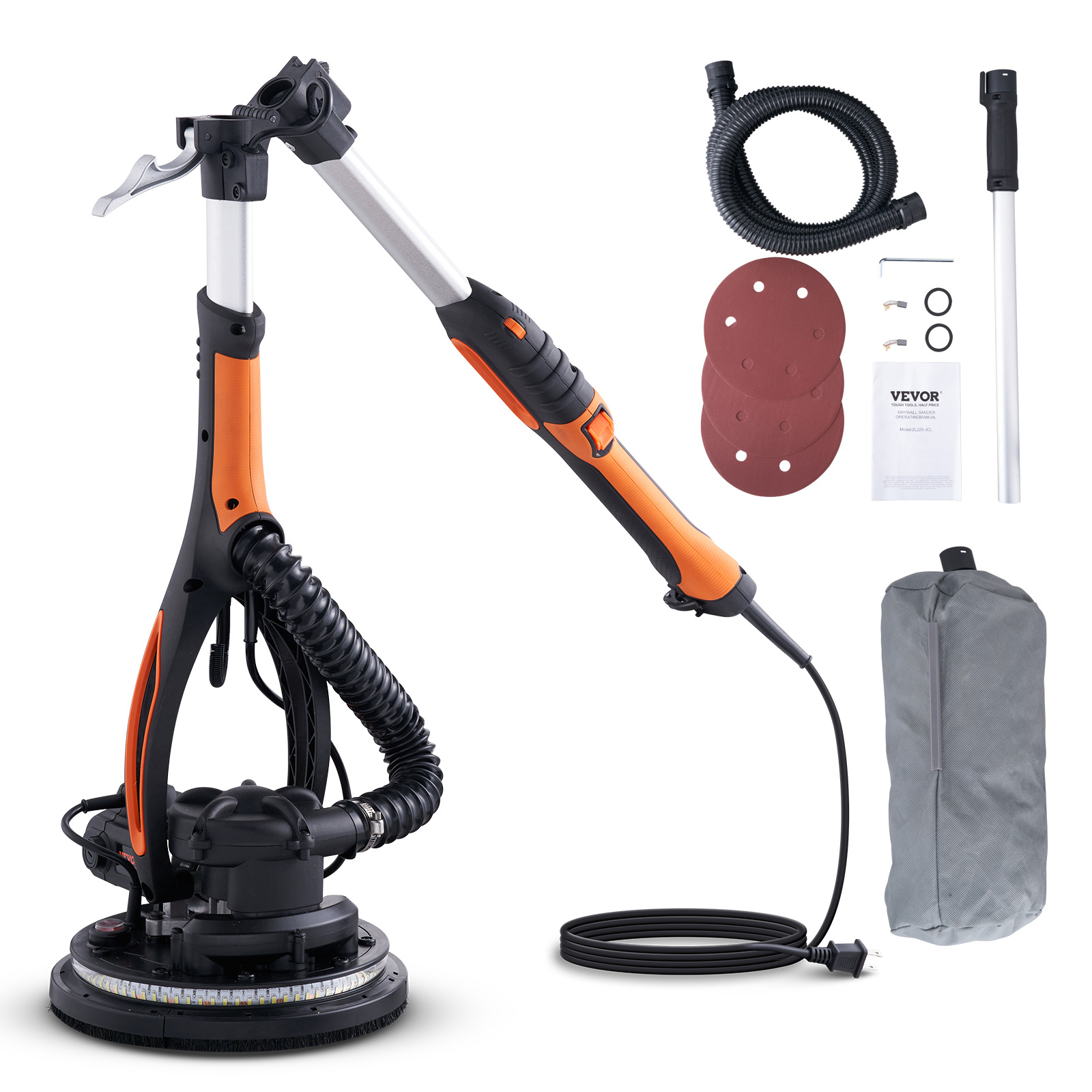 TEMU VEVOR 900W moteur à brosse pour le plâtre, 800-1800RPM, vitesse variable et aspiration automatique