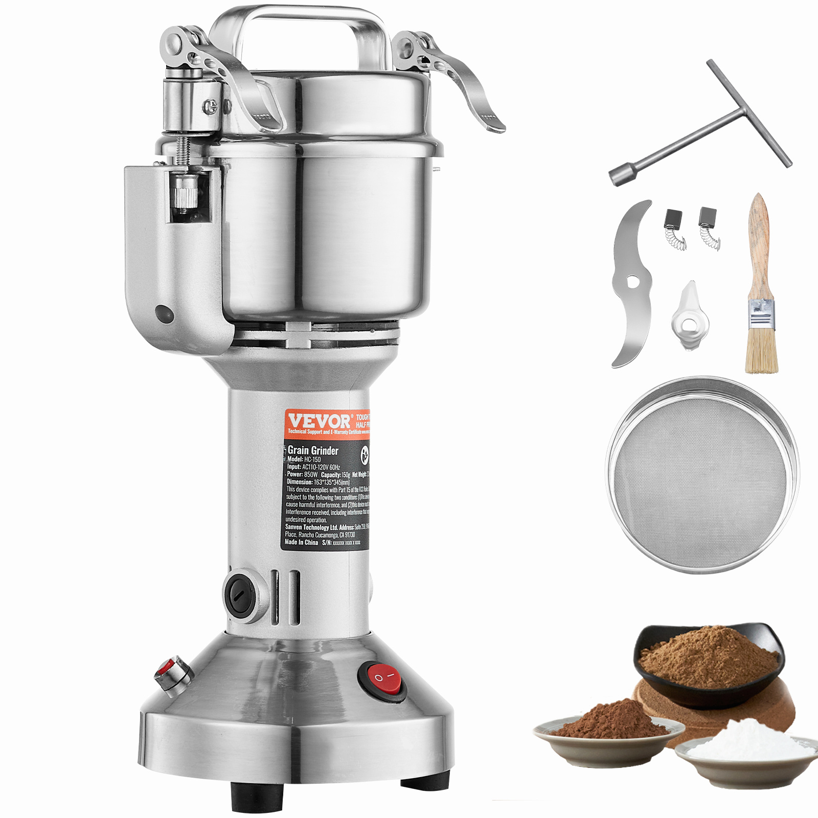   550g 750g commercial spice grinder electric   grinder high speed