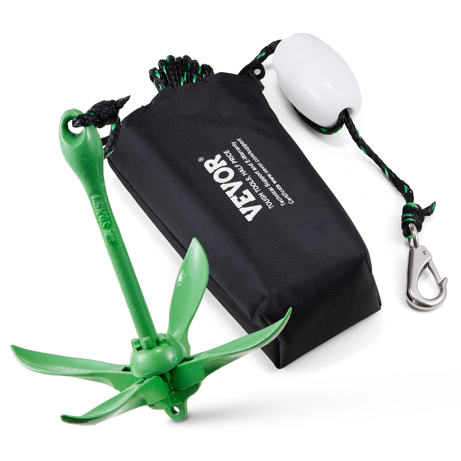 TEMU Kit d' pour kayak , kit d' pour paddle board de 3, avec corde de 26,2 pi/8 m et bouée, pliante pour avec sac de rangement et crochet à ressort,