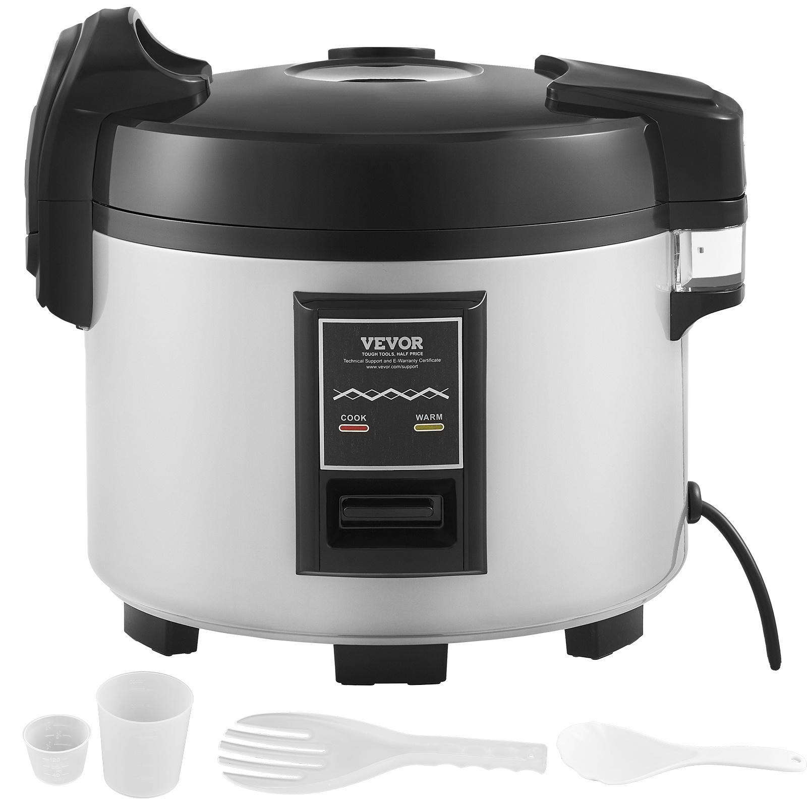 TEMU VEVOR Cuisinière à Riz 70 Tasses, Casserole Antiadhésive 15L, Maintien de Chaleur 12H pour Restaurant