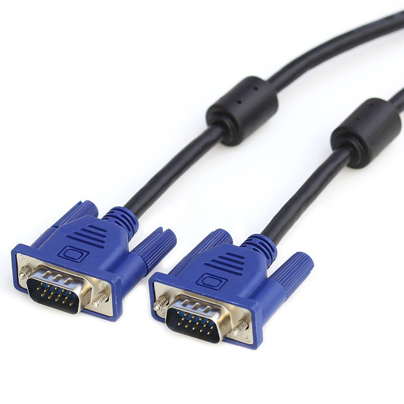 TEMU Câble VGA SVGA M/M 15FT 5M pour écran LCD LED, moniteur, projecteur PC, à , bleu