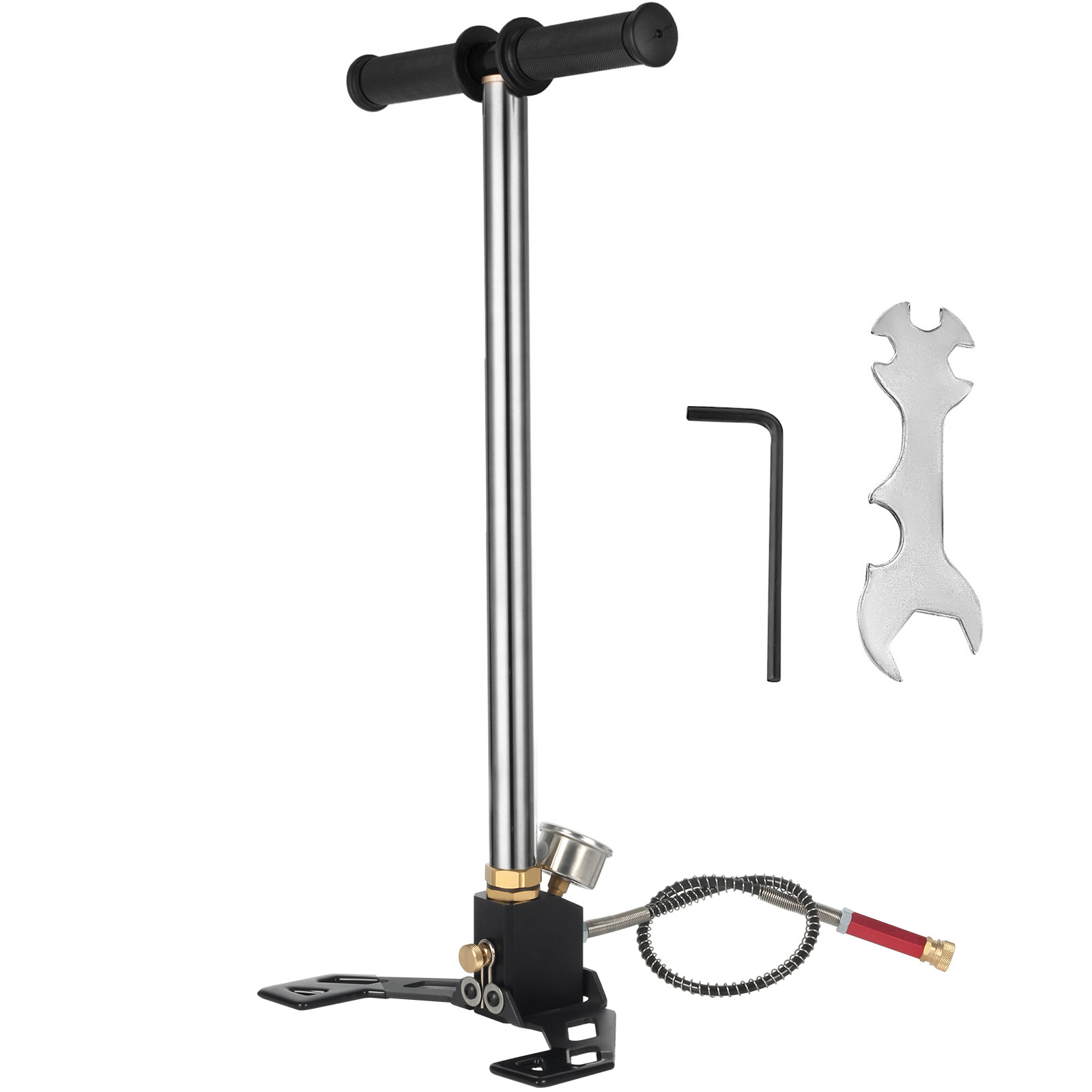 TEMU Pompe PCP VEVOR 4500PSI Pompe à main haute pression 3 étages Chambre de pompe PCP Pompe à air