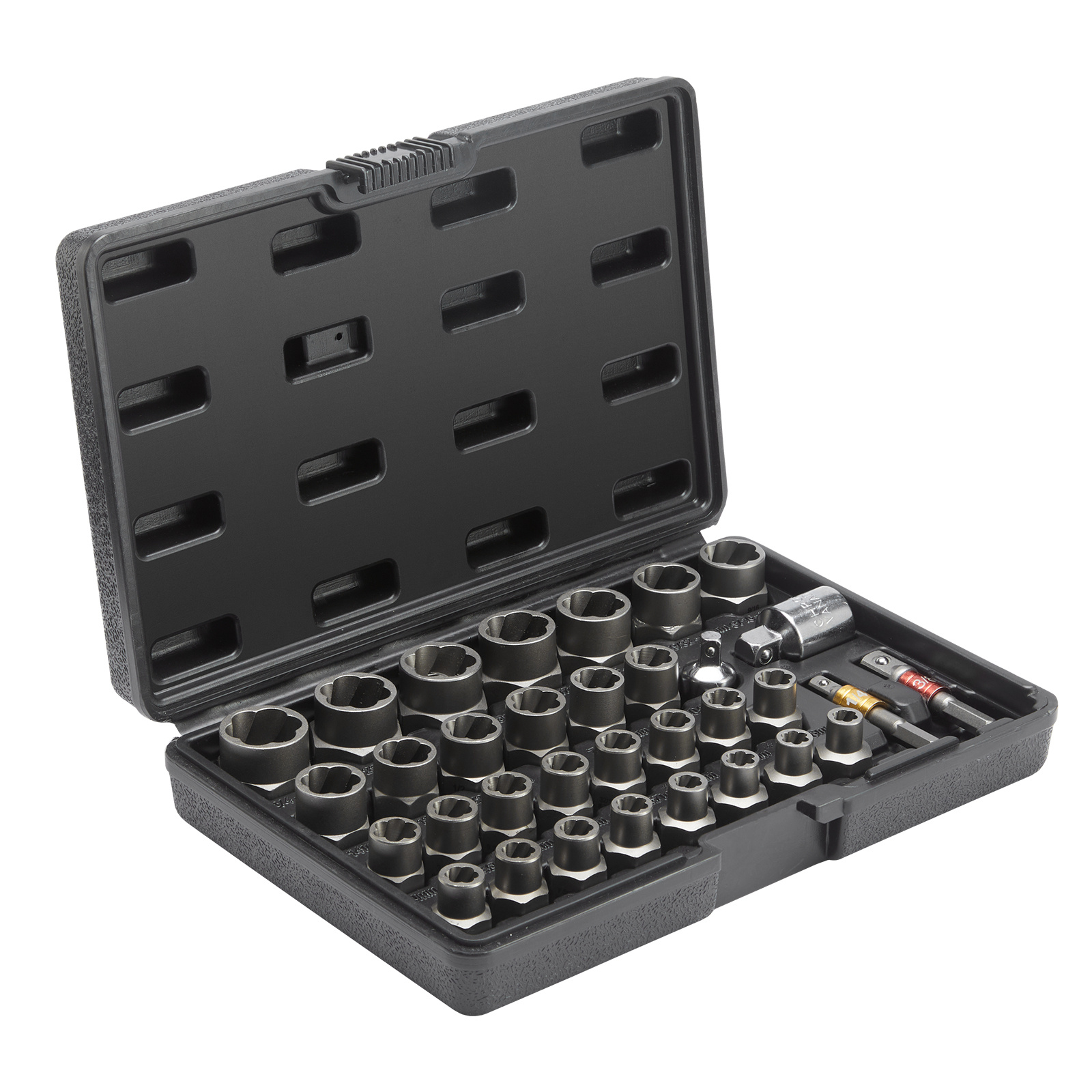 TEMU Jeu d'extracteurs de boulons VEVOR, ensemble de 29 pièces pour enlever les boulons et écrous, de 6 mm à 10 mm, de 13/32" à 3/4", jeu de douilles