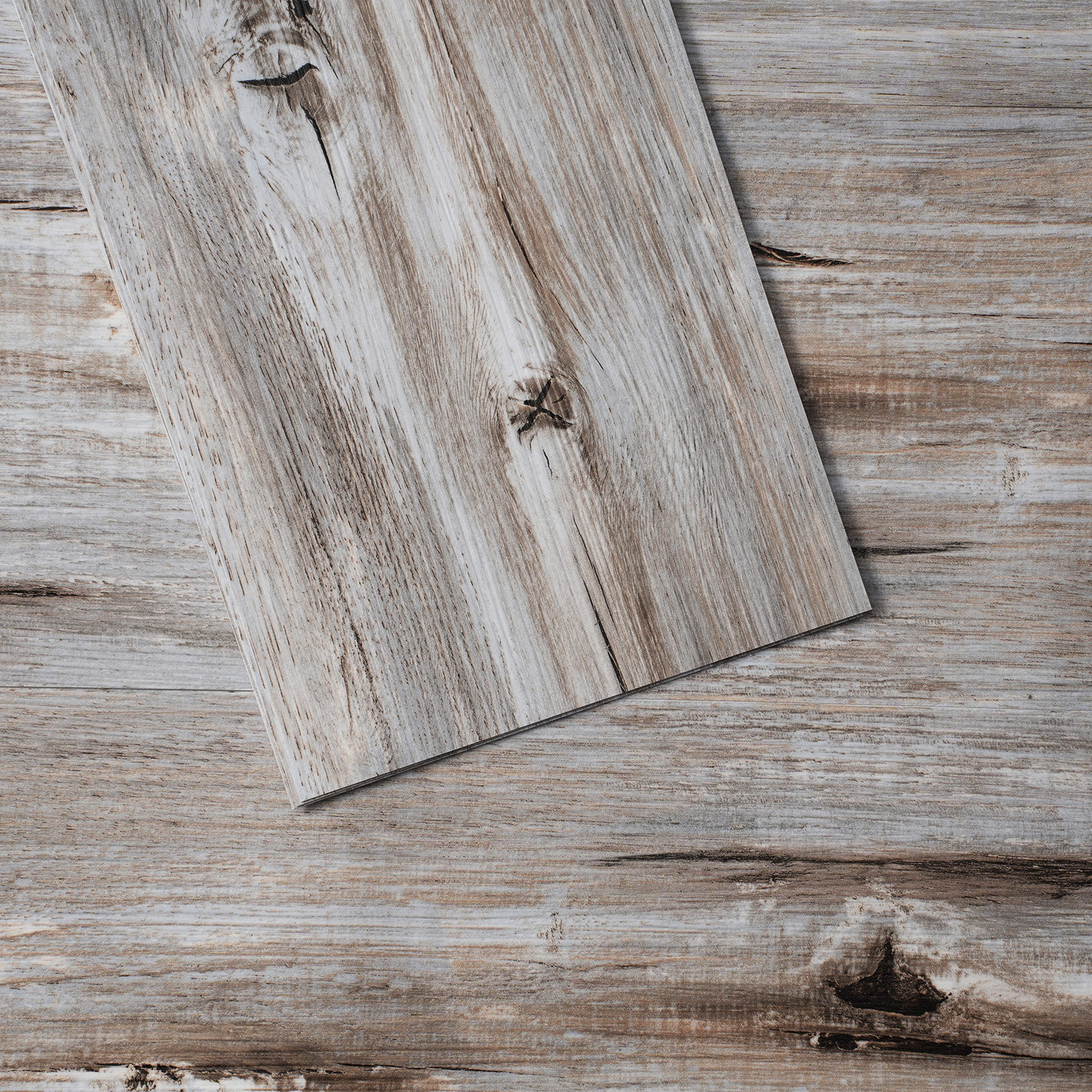 TEMU Vevor Self Adhesive Vinyl Floor Tiles 36 X 6 Inch, 20 Tiles 0.62mm Thick , Light Gray Wood Grain/ Vintage Wood Grain For Kitchen, Dining Room,