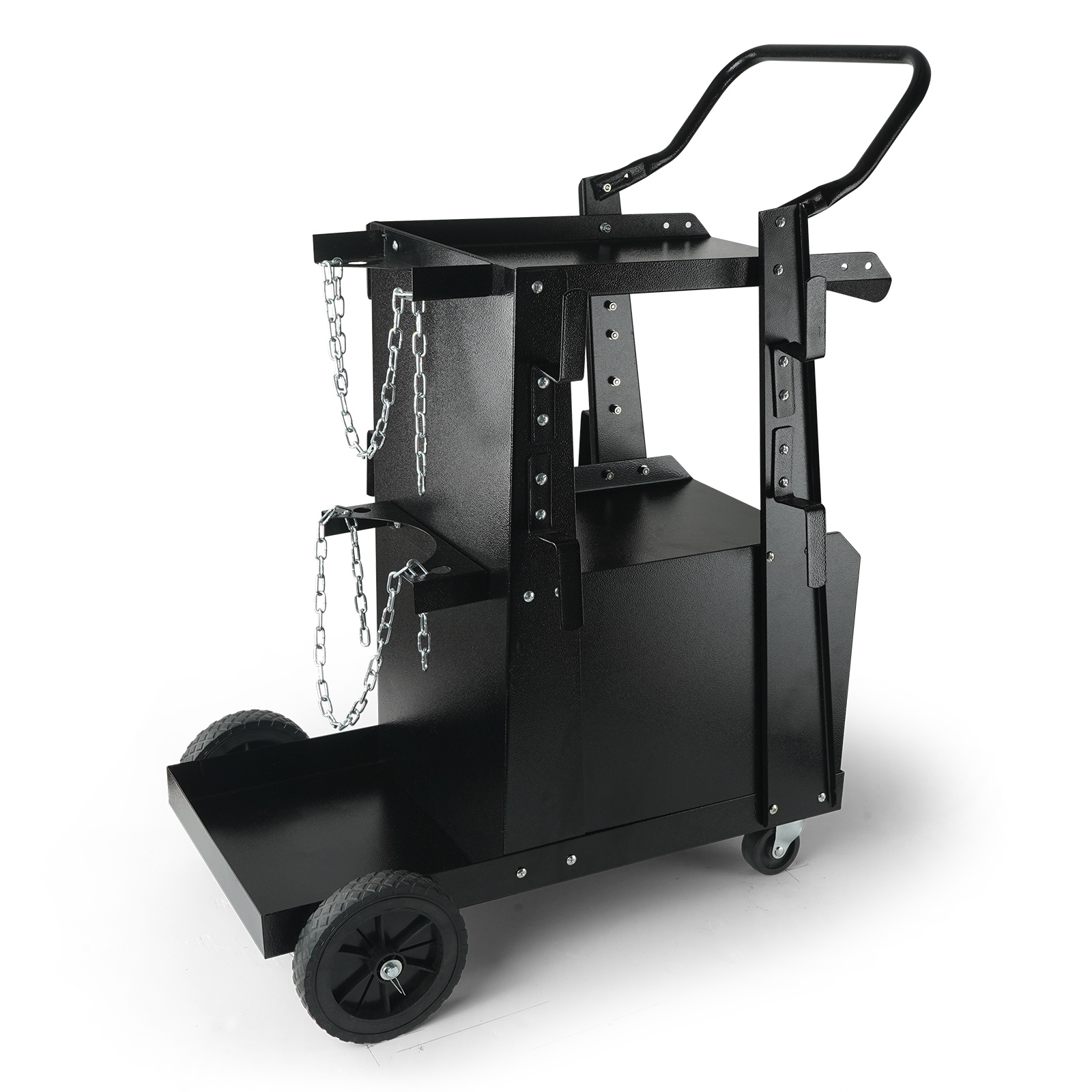 TEMU Vevor Welding Cart, 2-tier Heavy Duty Welder Cart With Anti-theft Lockable Cabinet, 265lbs Static Weight Capacity, Wheels Tank Storage Safety