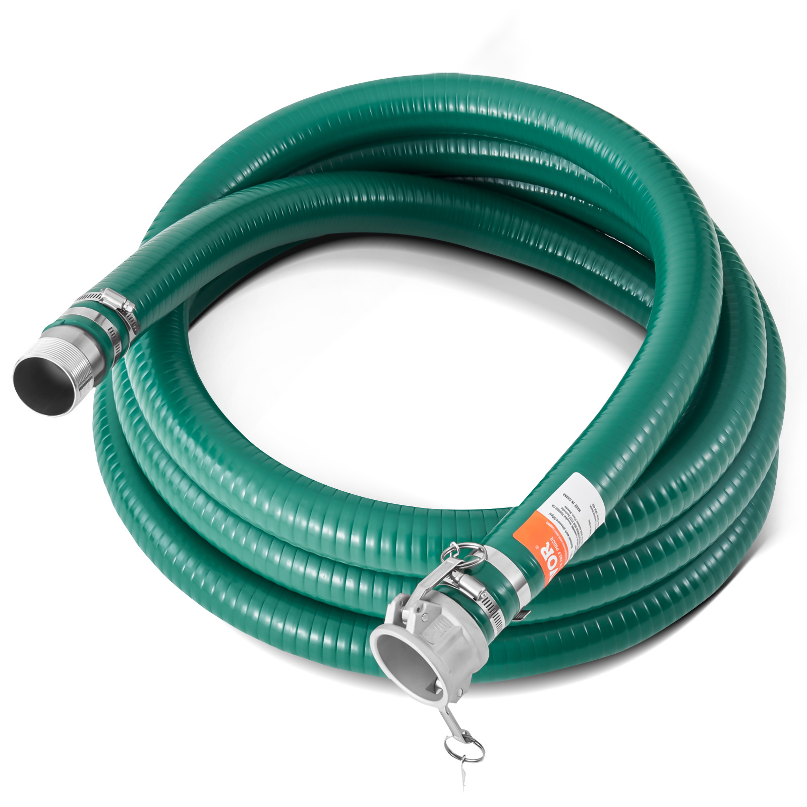 TEMU Tuyau d'aspiration VEVOR 2 po x 20 pi vert de haute qualité avec raccords complets