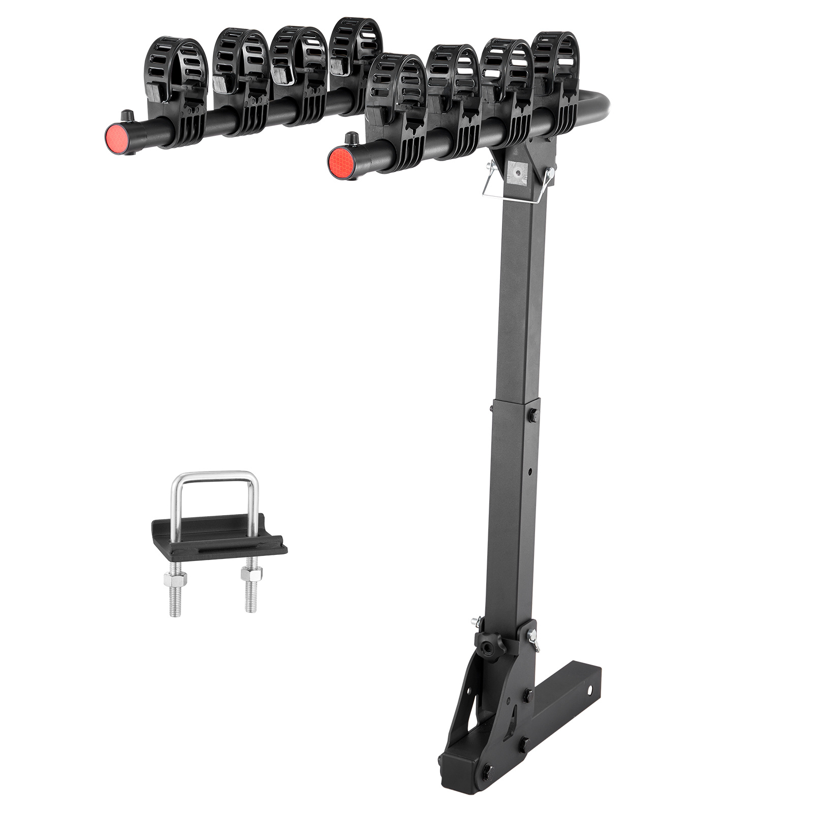 TEMU Porte-Vélo VEVOR pour Attache de Remorque, Porte-Vélo 4 Places, Capacité 150 LBS, Porte-Vélo Pivotant et Pliable avec U Anti-Dérapant et Sangle,
