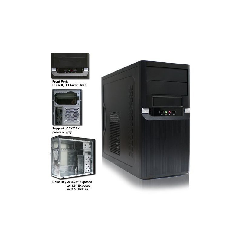 TEMU Micro Atx Computer Case â Compact Chassis Without Power Supply, Usb Ports, Sleek For Home Or Office Builds