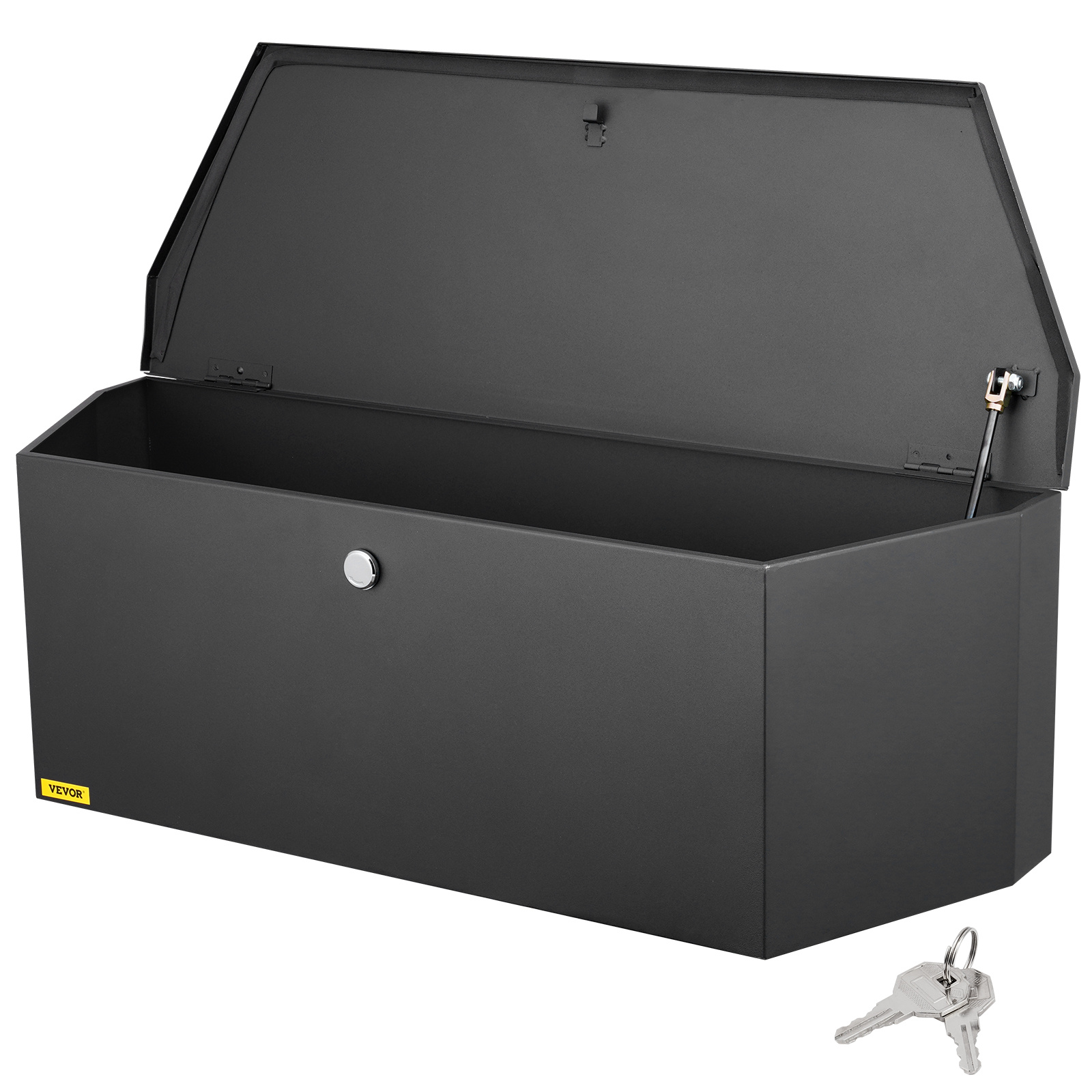 TEMU Vevor Trailer Tongue Box, Carbon Steel / Aluminum Alloy Diamond Plate Tongue Box Tool Chest, Heavy Duty Trailer Box Storage With Lock And Keys,