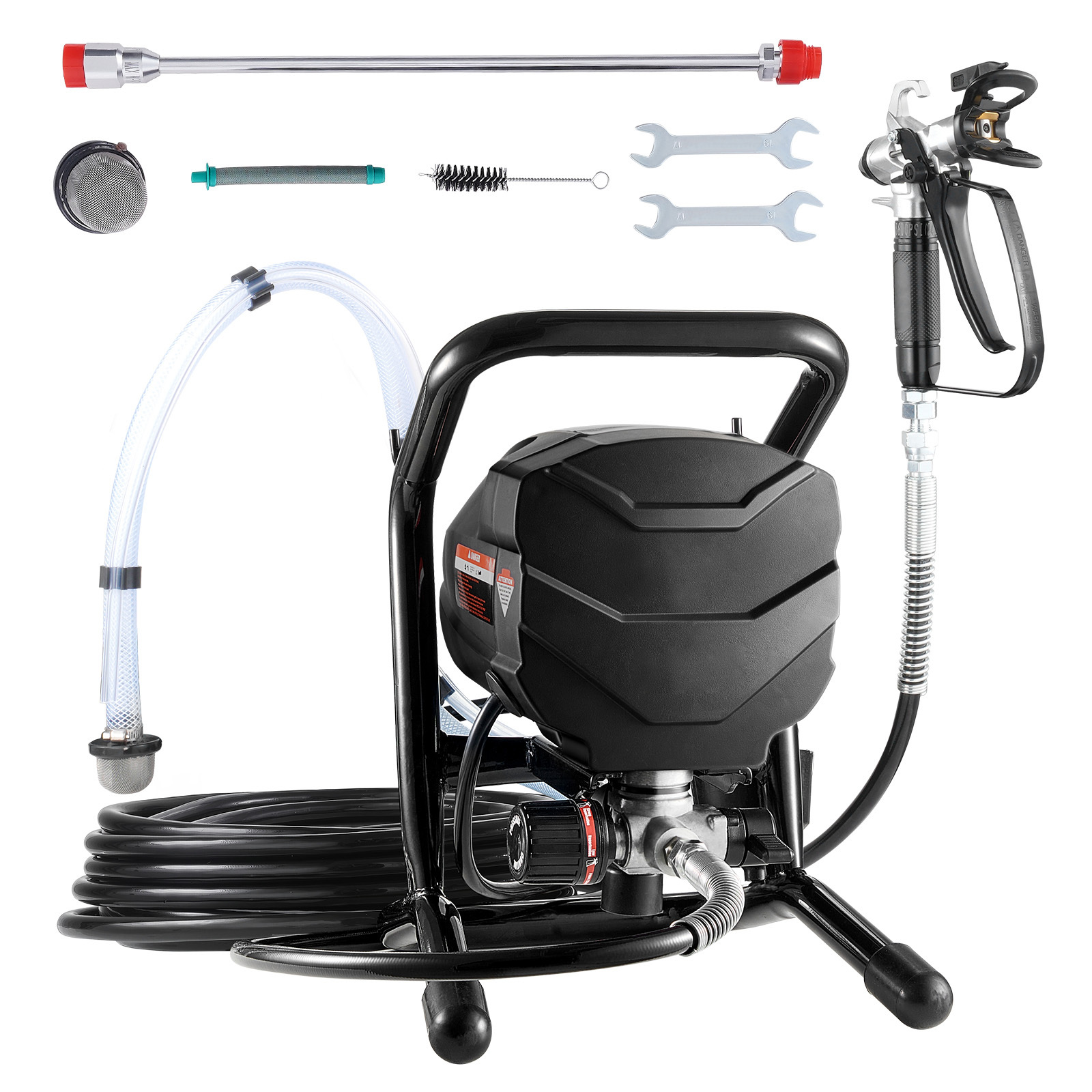 TEMU Pistolet de pulvérisation de peinture air sur pied, machine de pulvérisation de peinture électrique 650W 3000PSI