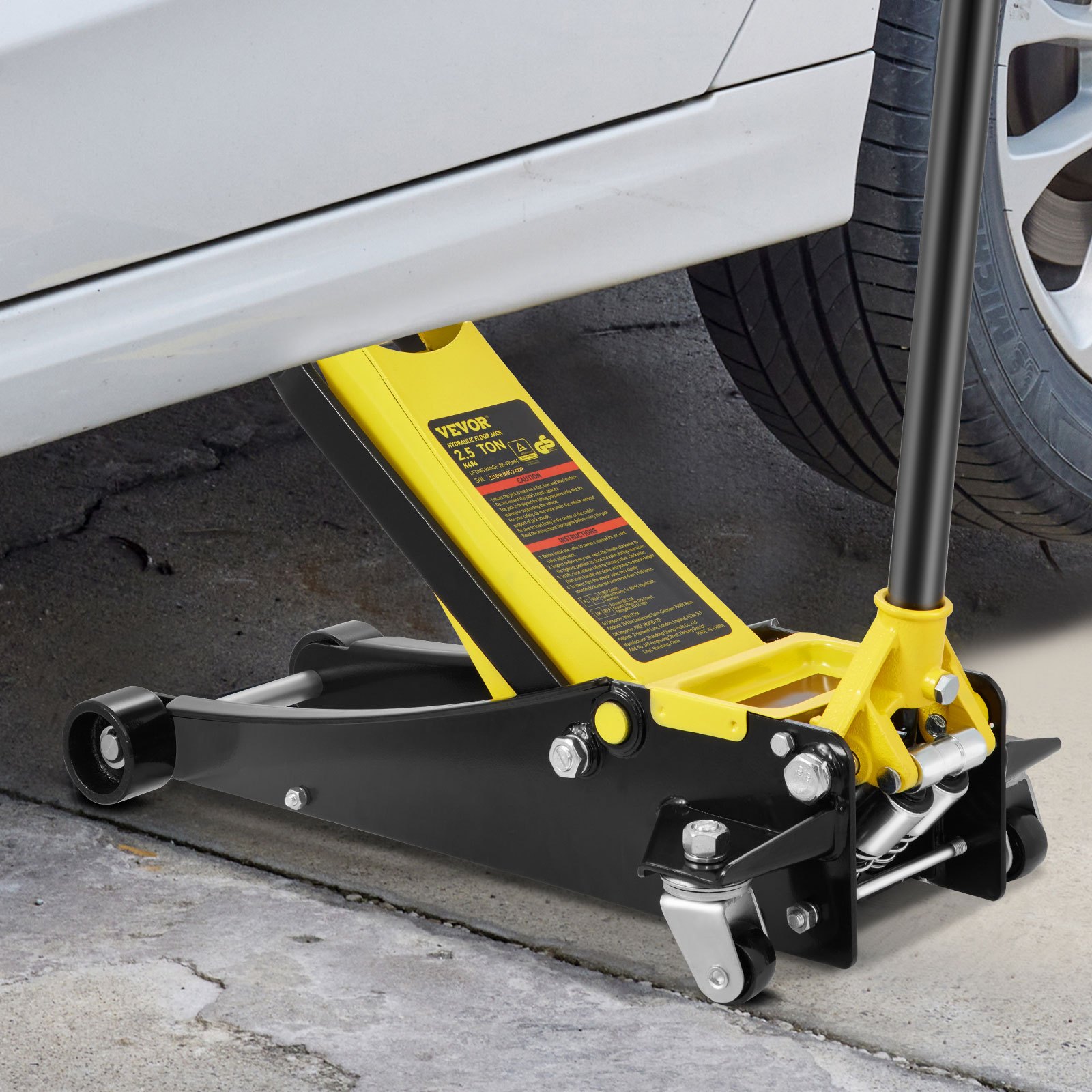TEMU Vevor Floor Jack, 3 Ton Low Profile Floor Jack, Heavy-duty Steel Racing Floor Jack With Dual Pump, Floor Jack Lifting Range 3.35"-19.69"