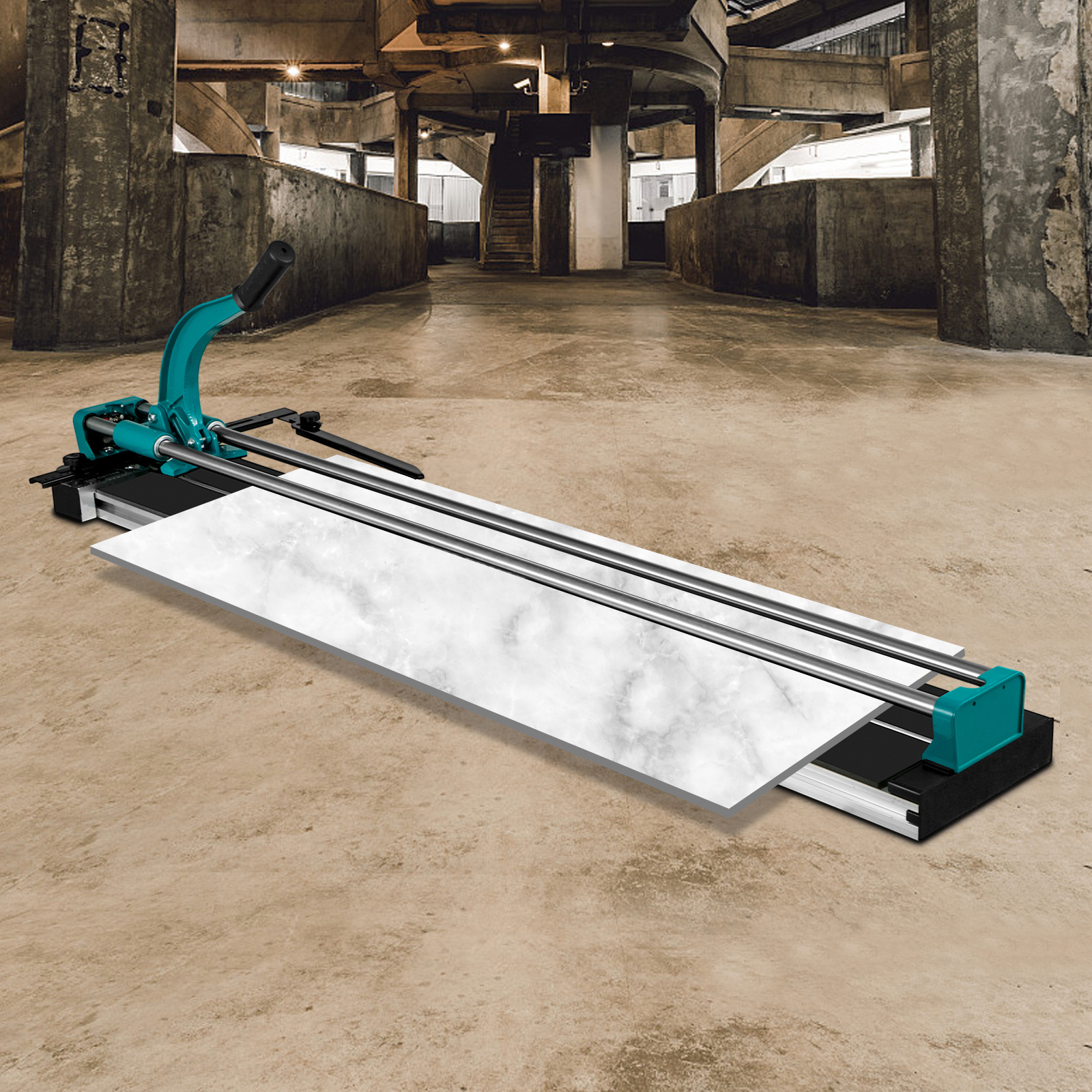 TEMU VEVOR Découpeur de Carrelage Manuel 47 Pouces pour Grands Carreaux, Outil Professionnel Réglable pour Céramique, Découpeur de Carrelage Manuel