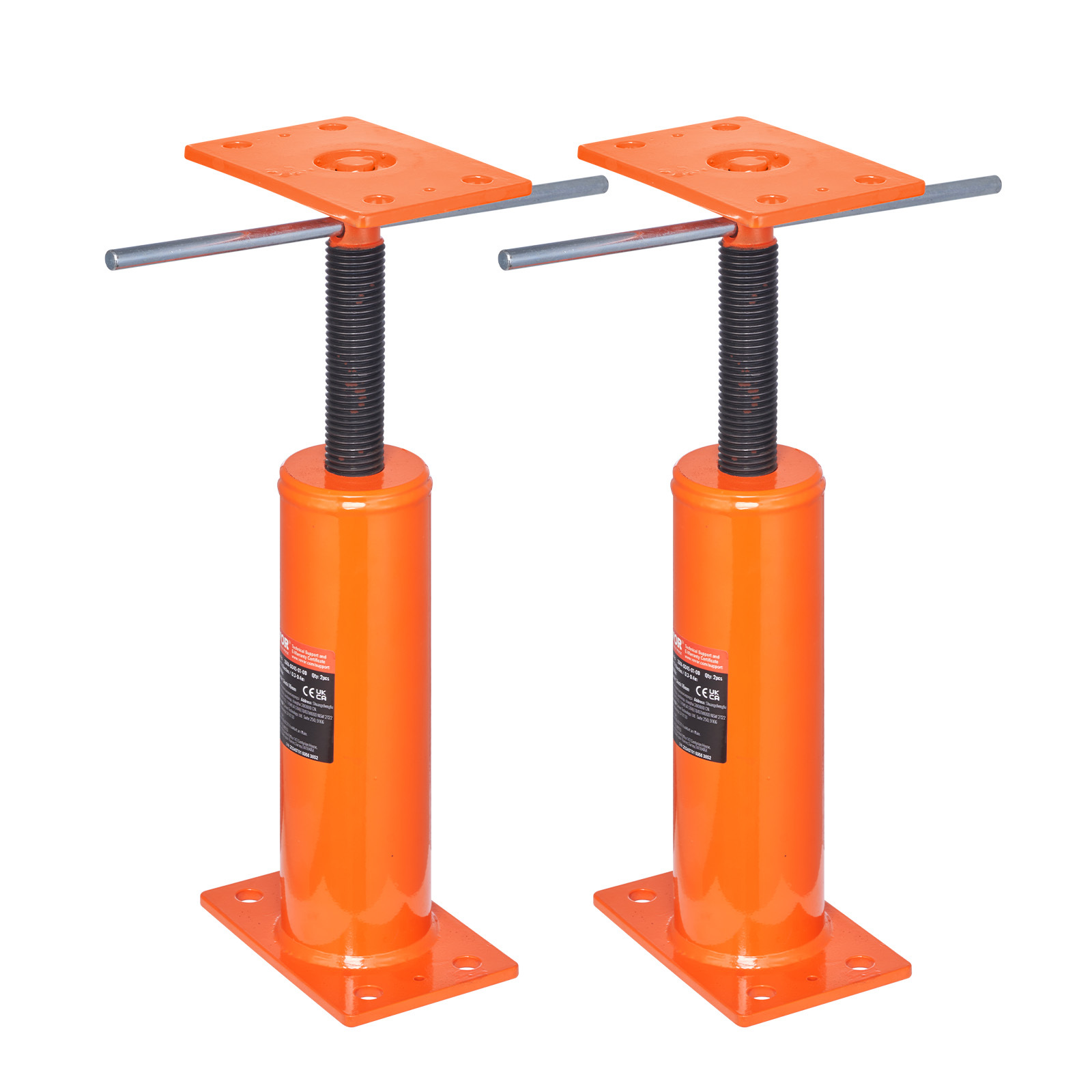 TEMU VEVOR Lot de 2 Contre-pieds de de sol réglables pour nivellement de maison, levage de 12" à 16" de hauteur