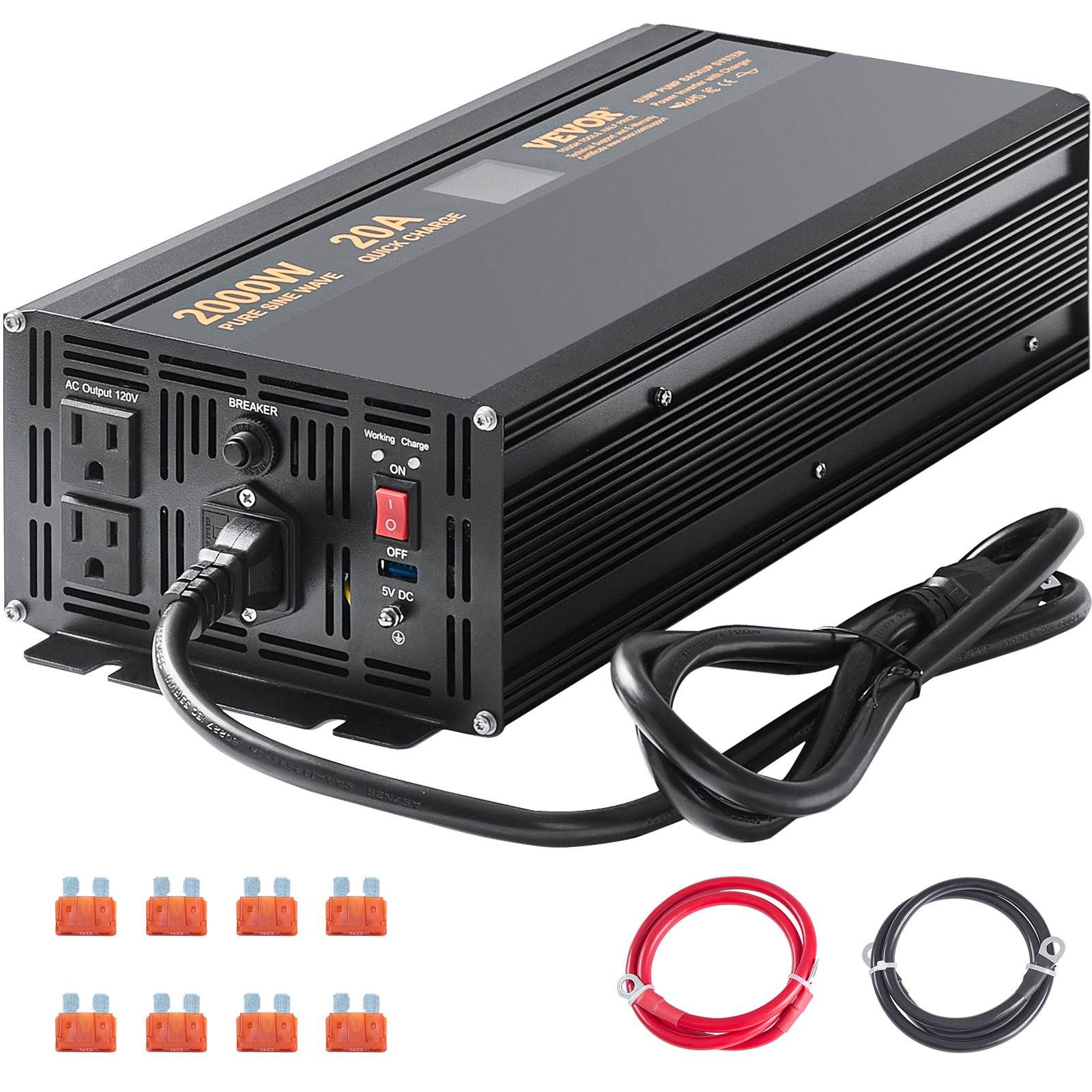 TEMU Vevor 2000w Sump Pump Battery Backup System, Lcd Display, Auto Switches To Battery Inverter Power For Continuous Sump Pump Operation, Sump Pump