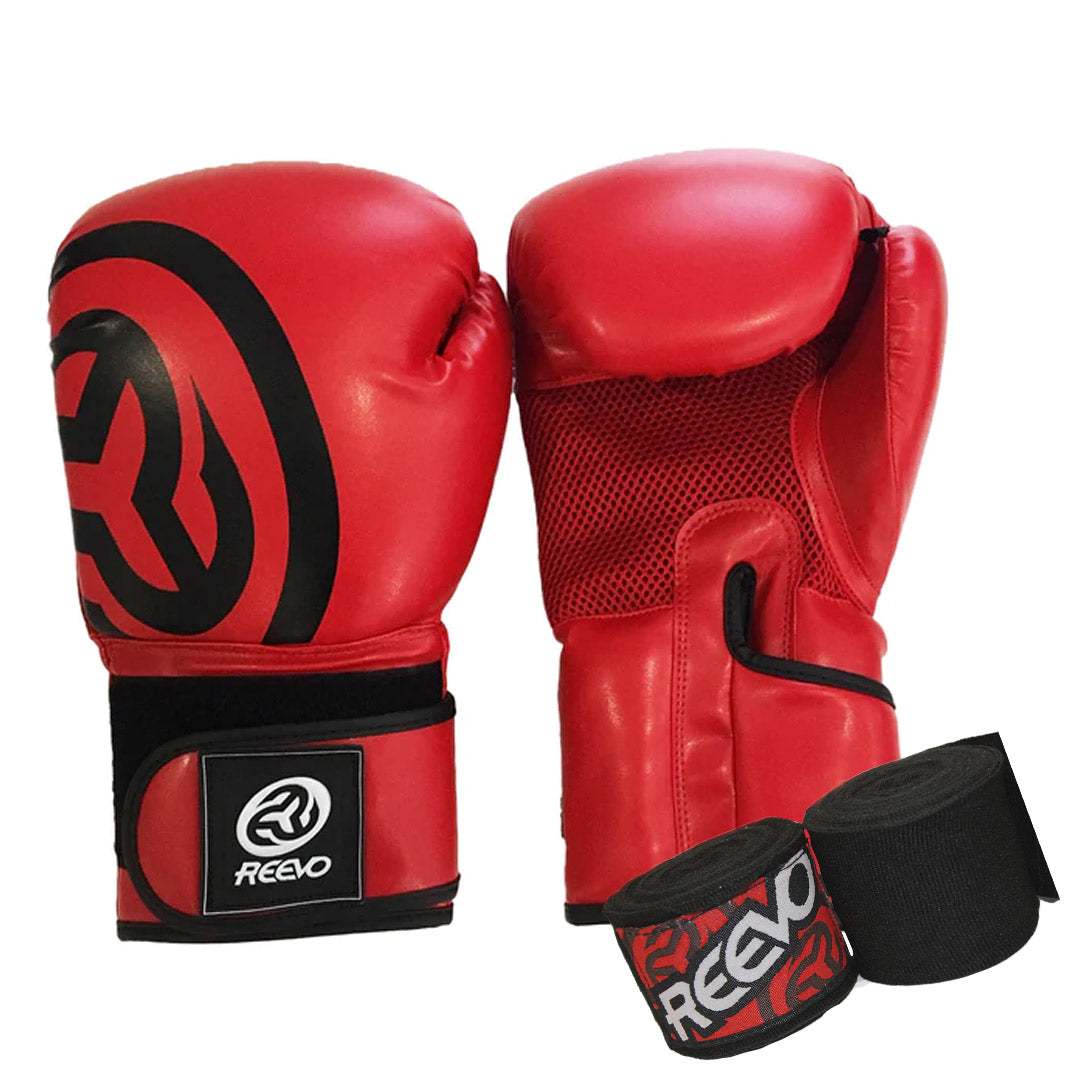 TEMU Gant de boxe sportif Icon avec enveloppement de - Rouge