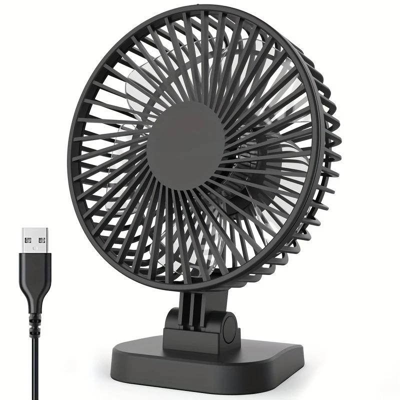 TEMU Ventilateur de bureau portable USB 3 vitesses, ventilateur personnel de bureau de 4 pouces pour ordinateur portable
