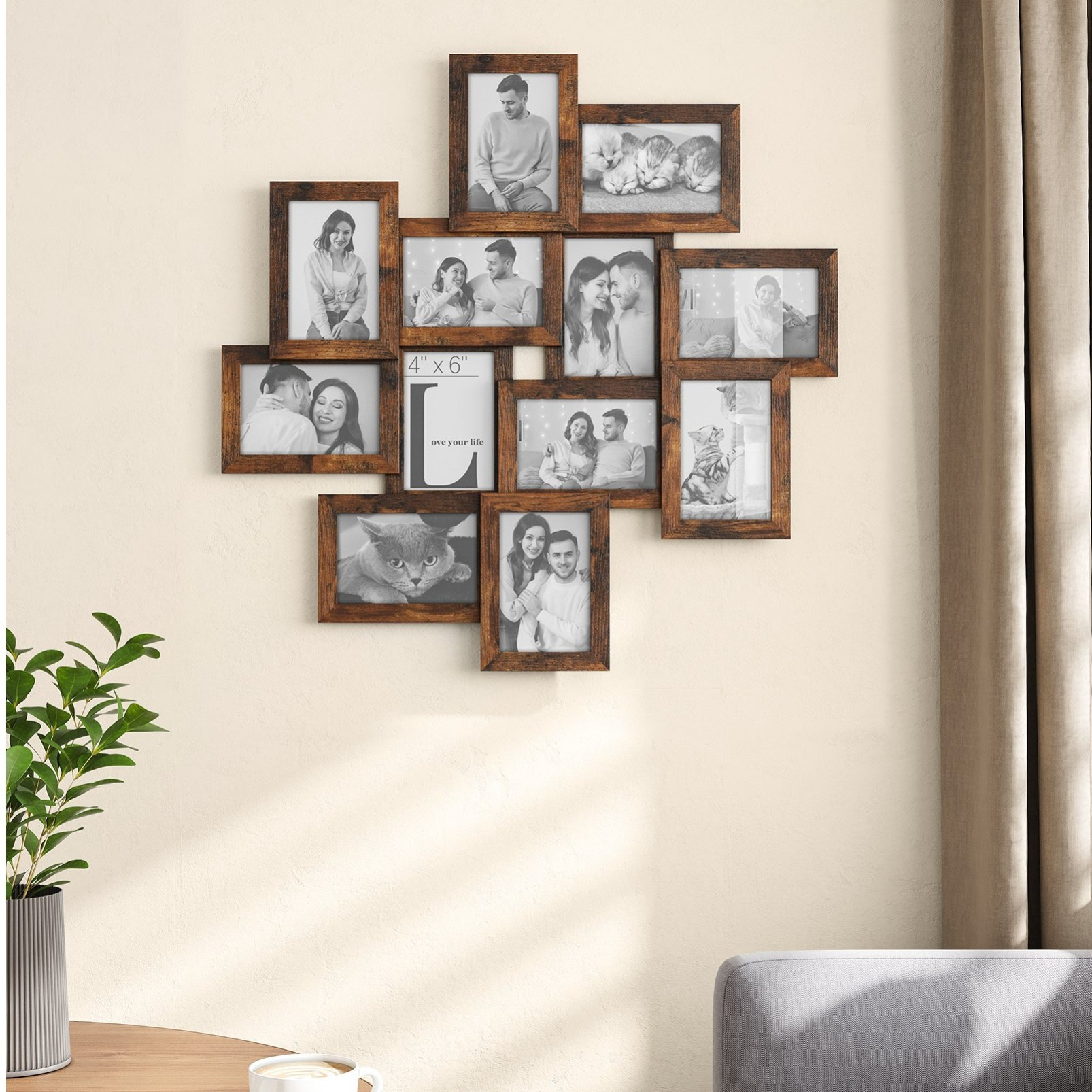 TEMU 4x6 Collage Picture Frames, 12-pack Picture Frames Collage For Wall Decor, Photo Collage Frame,