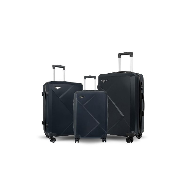TEMU 3pcs Hardshell Luggage Set – Lightweight Abs Suitcases With 360° Spinner Wheels, Expandable Zipper, Tsa-style Combination Lock – 20" Carry-on,