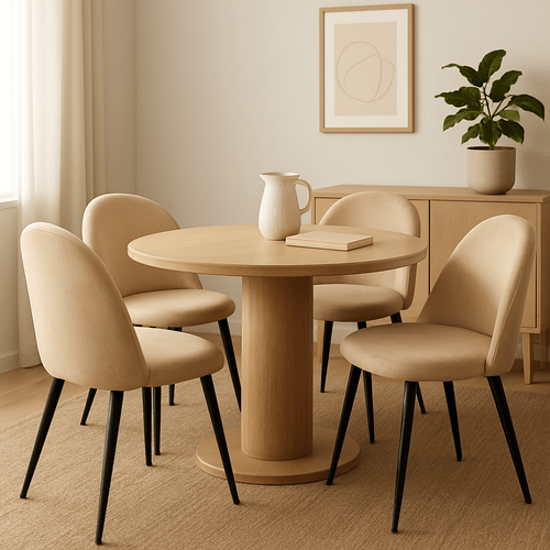 suede dining chair upholstered seat with metal frame
