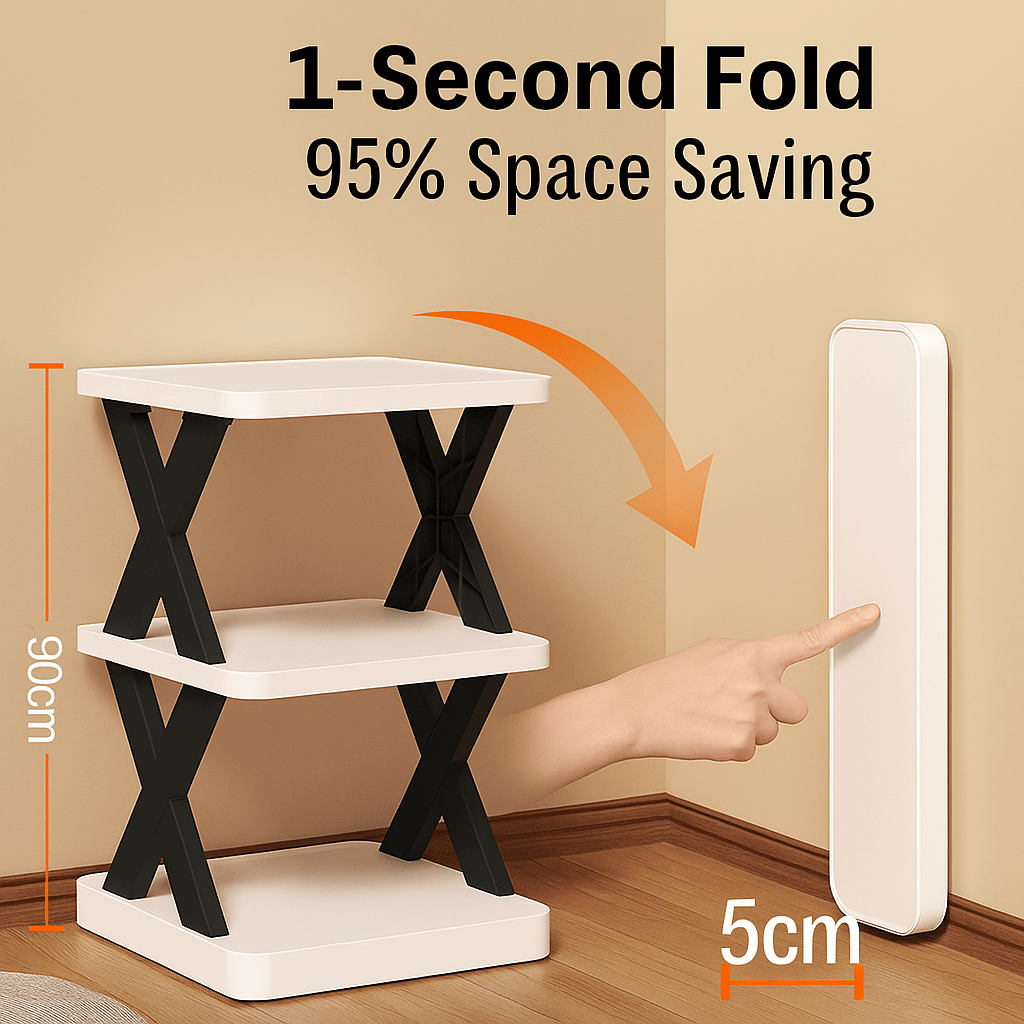 three or nine layer heavy duty shoe rack foldable and stackable space saving narrow design sturdy plastic shoe rack for   wardrobes bedrooms apartments easy to assemble   lightweight multi level shelf   Product details 2