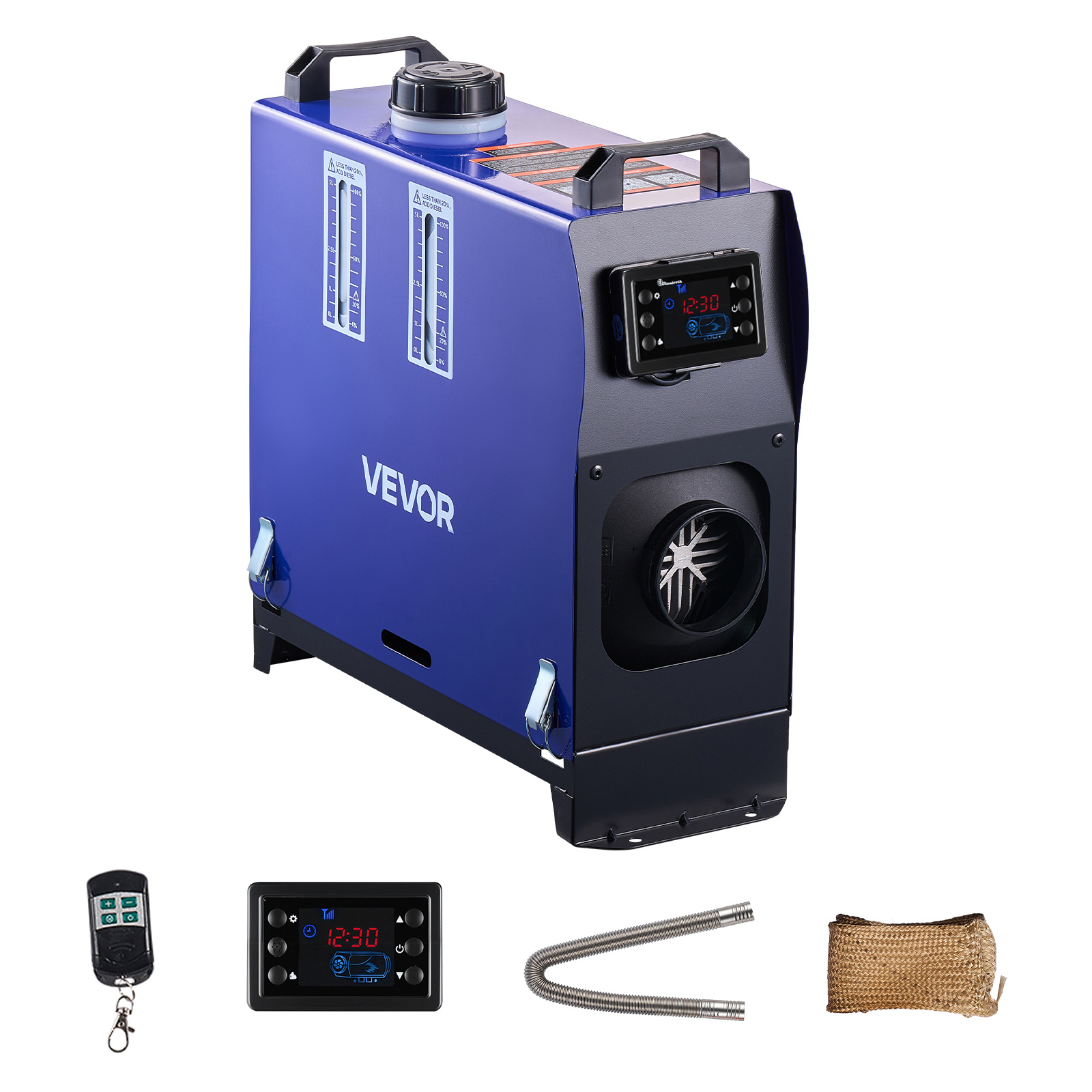 TEMU Chauffage Diesel , Chauffage d'Air Diesel Portable avec Télécommande et Écran LCD, Chauffage Rapide et Faible Bruit, Réservoir de Carburant pour