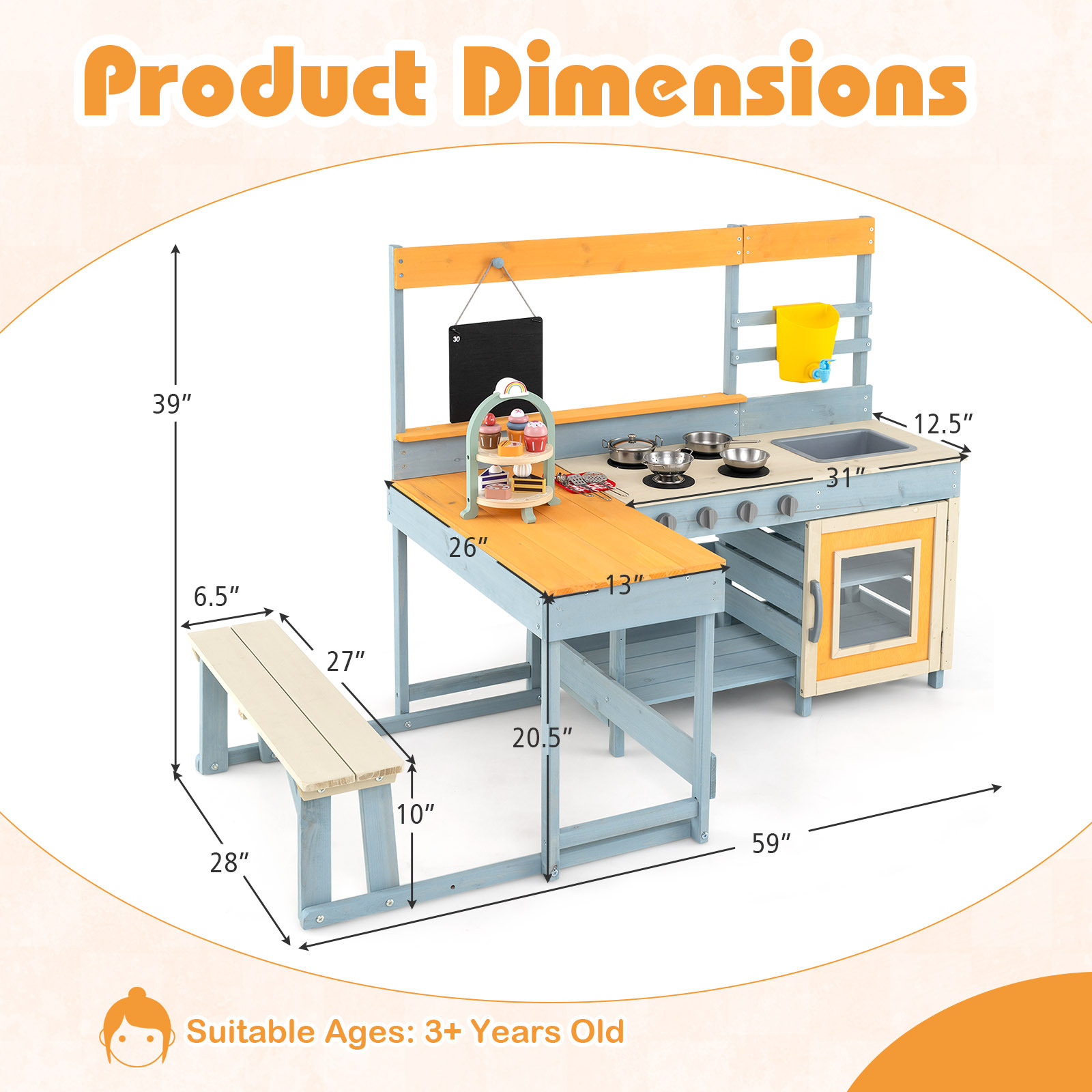 mud picnic table fir kitchen - Temu Canada