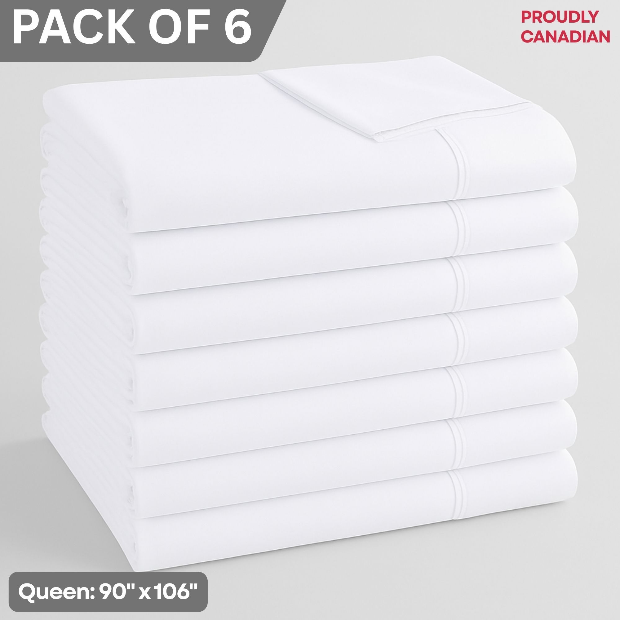 TEMU Bulk Flat Sheet Set Pack Of 6 - Soft Brushed Microfiber - Top Sheet Only With Wrinkle Resistant, Ideal For Home Bedrooms, Guest Rooms, Hotels,