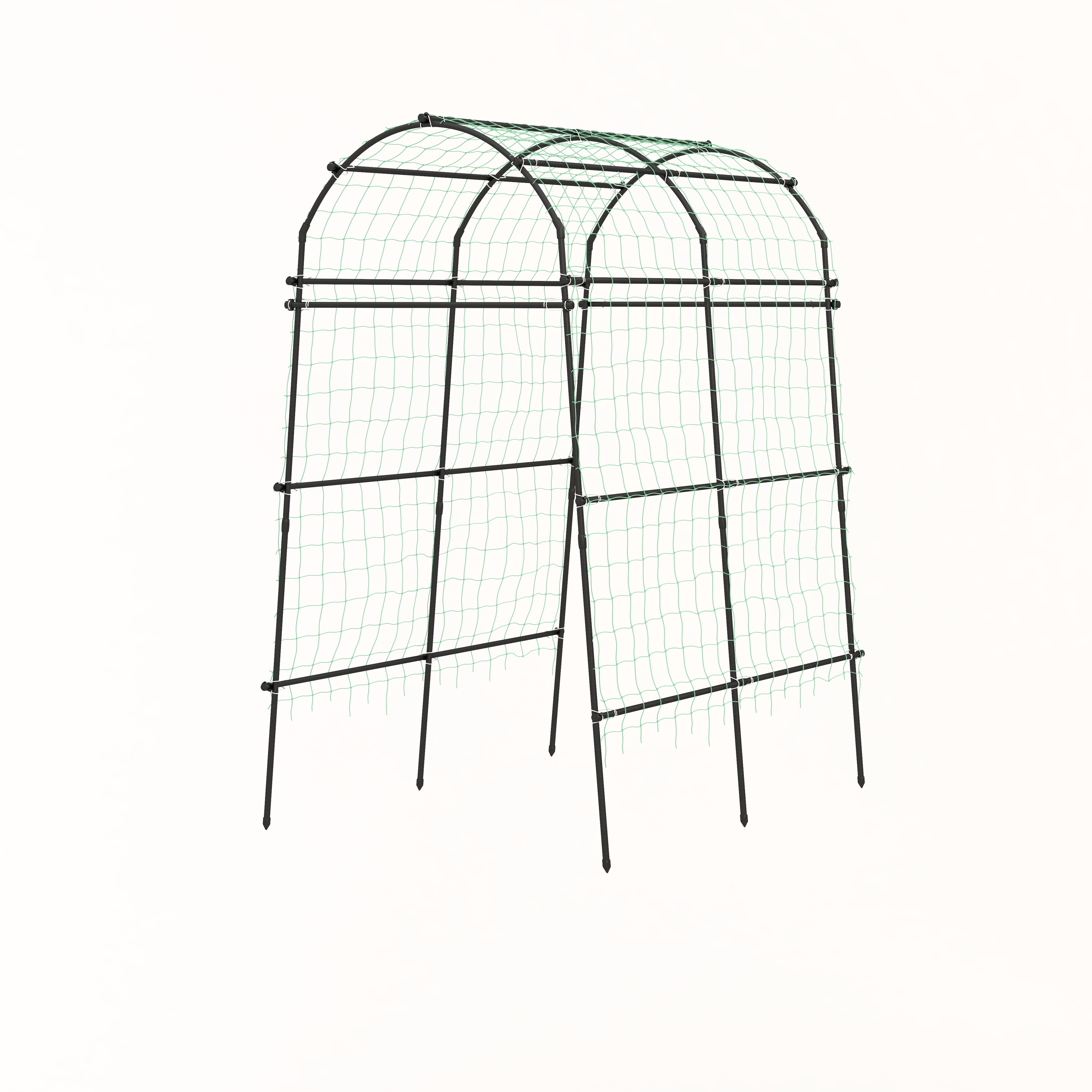 TEMU GIANTEX de Jardin, Tunnel de Plantes de 7,5 Pieds avec Filet de Treillis, Support pour Légumes/Fleurs/Fruits Grimpants, Treillis pour Concombres