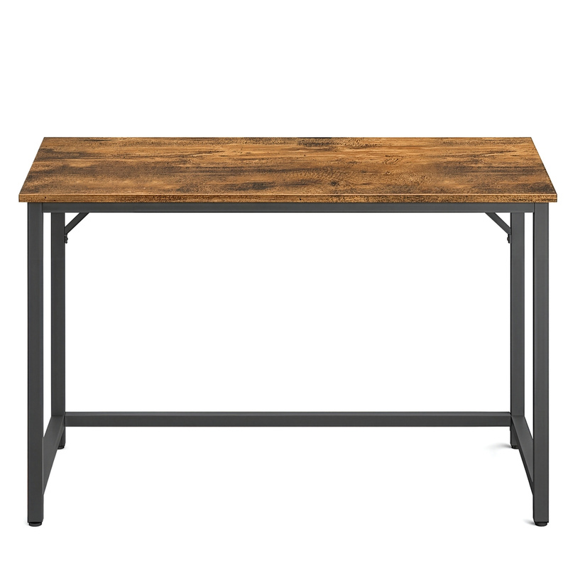 computer desk office work desk 100 x 50 x 76 cm for study bedroom home office living room rustic brown and ink black