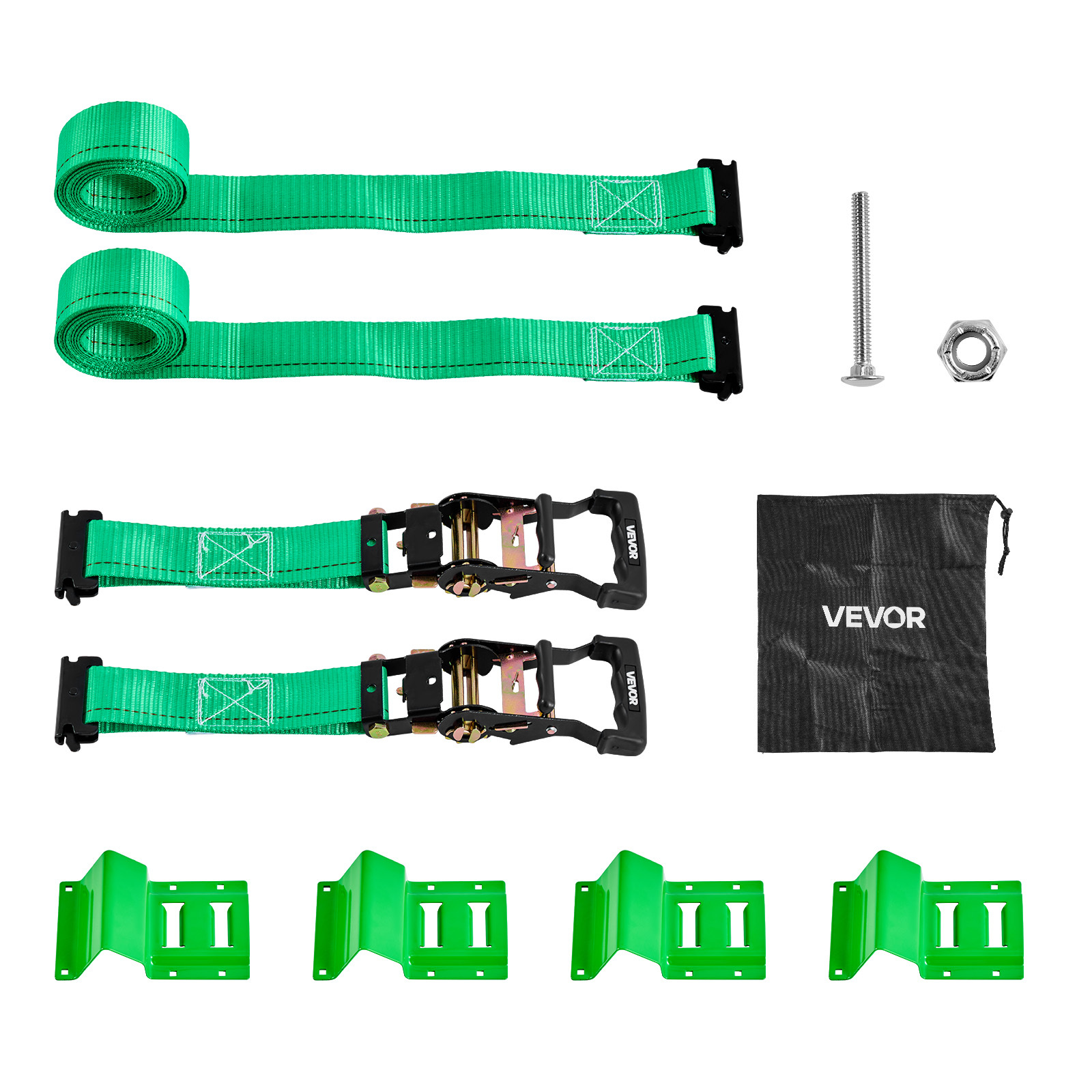 TEMU Kit de Serrage de Roue VEVOR, Sangle de Serrage pour Remorque Style Cale, Kit de Serrage pour Voiture avec Boucle, Résistance à la 4380 lbs &
