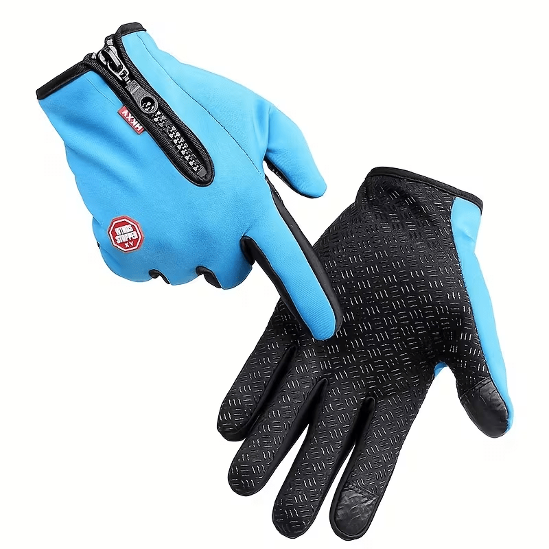 must have items for spring ouchscreen gloves outdoor gloves windproof non   outdoor sports activities black double warm fleece 1 double warm winter fleece touchscreen thermal cycling gloves mens and womens outdoor sports windproof with zipped closure for motorcycles running fishing hiking