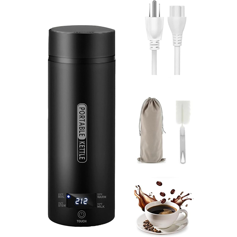 TEMU Travel Electric Tea Kettle, 450ml Portable Kettle, Mini Tea Kettle, 1 Cup Hot Water Boiler Mini Kettle Automatic Shut Off, Temperature Control