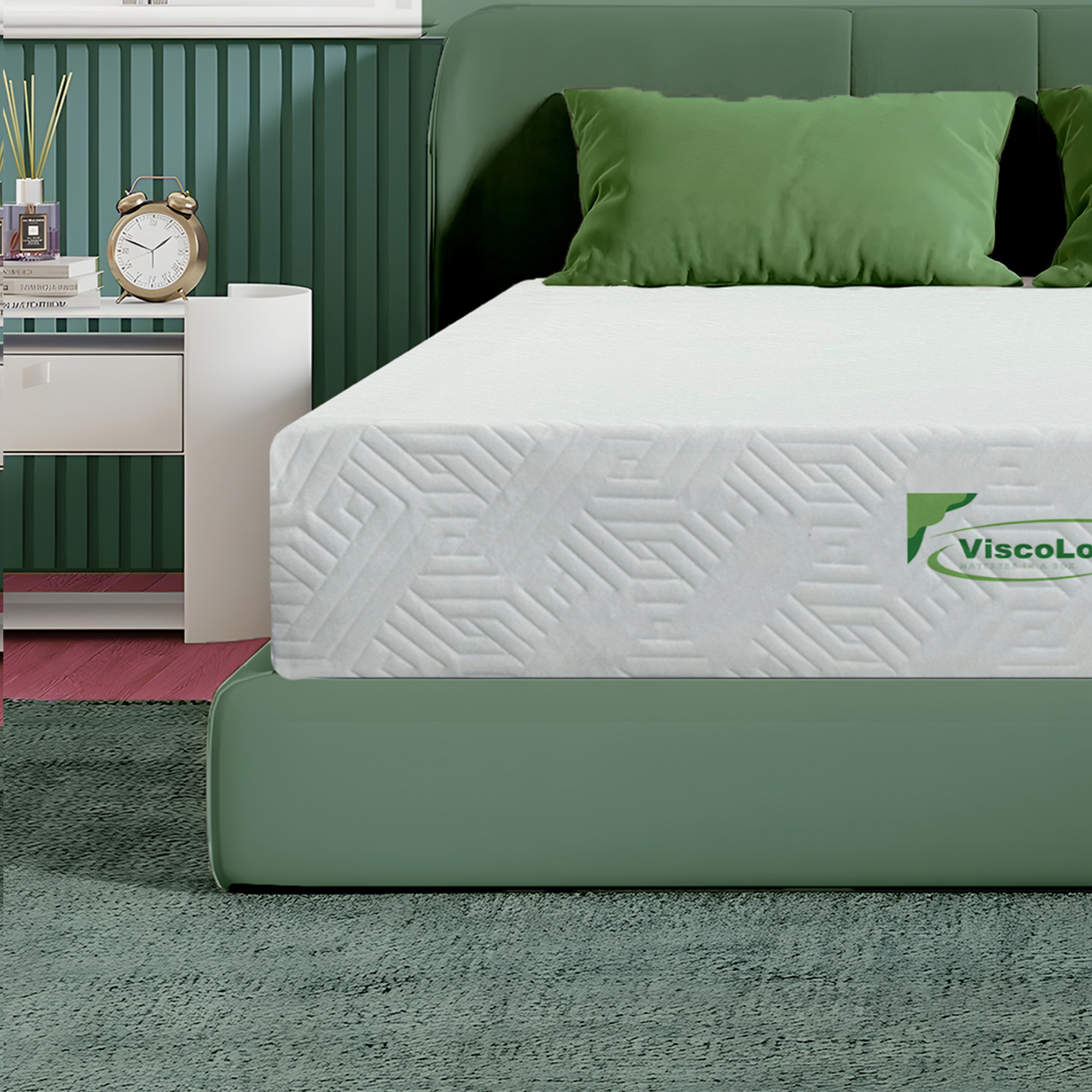 TEMU Matelas complet en mousse à mémoire de de 7 pouces pour un sommeil frais, soulagement de la pression, matelas de ressort moyen -US