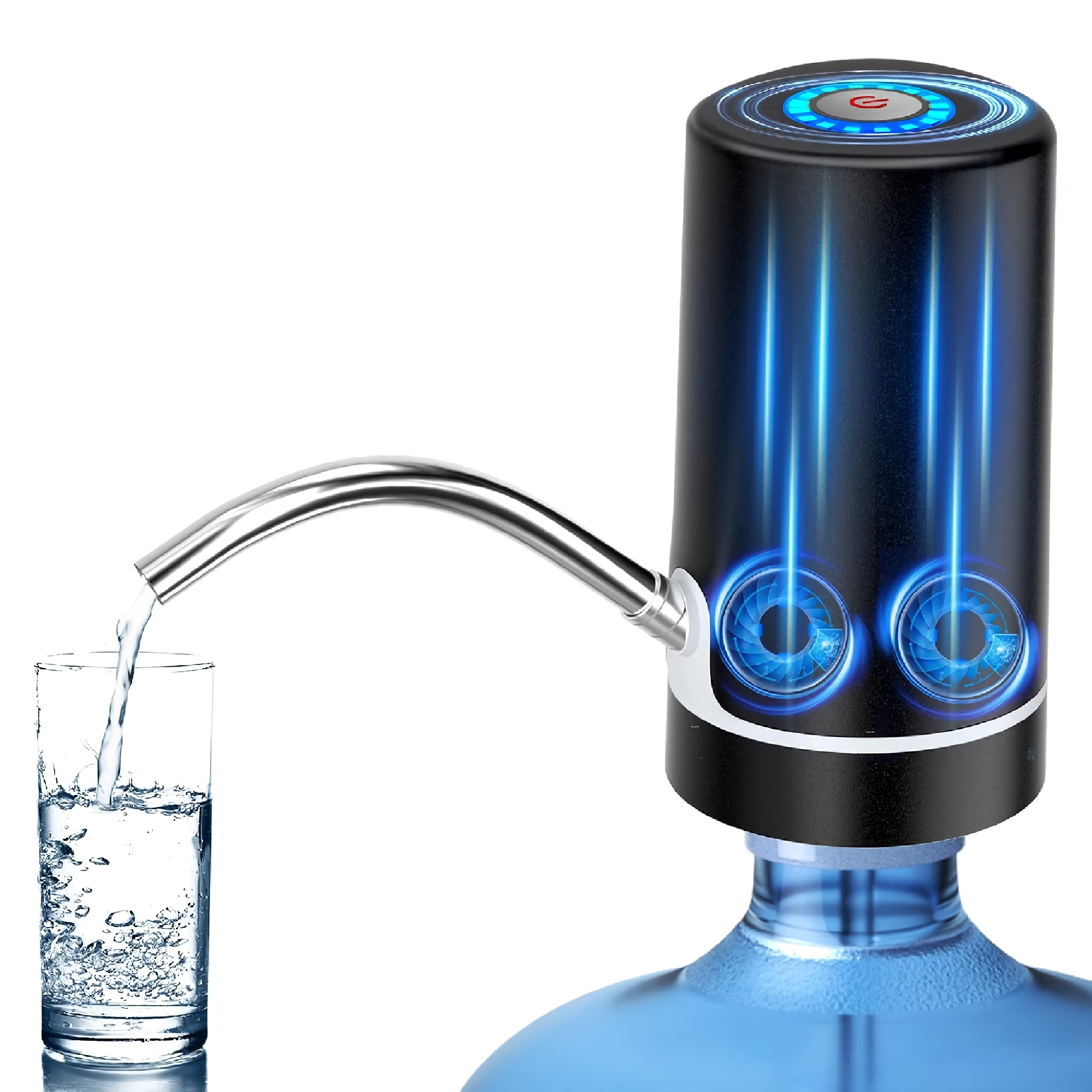 TEMU Distributeur d'Eau Automatique, Pompe à Eau pour Bouteille de 5 Gallons avec Chargement USB pour Maison, Cuisine, Bureau, Camping