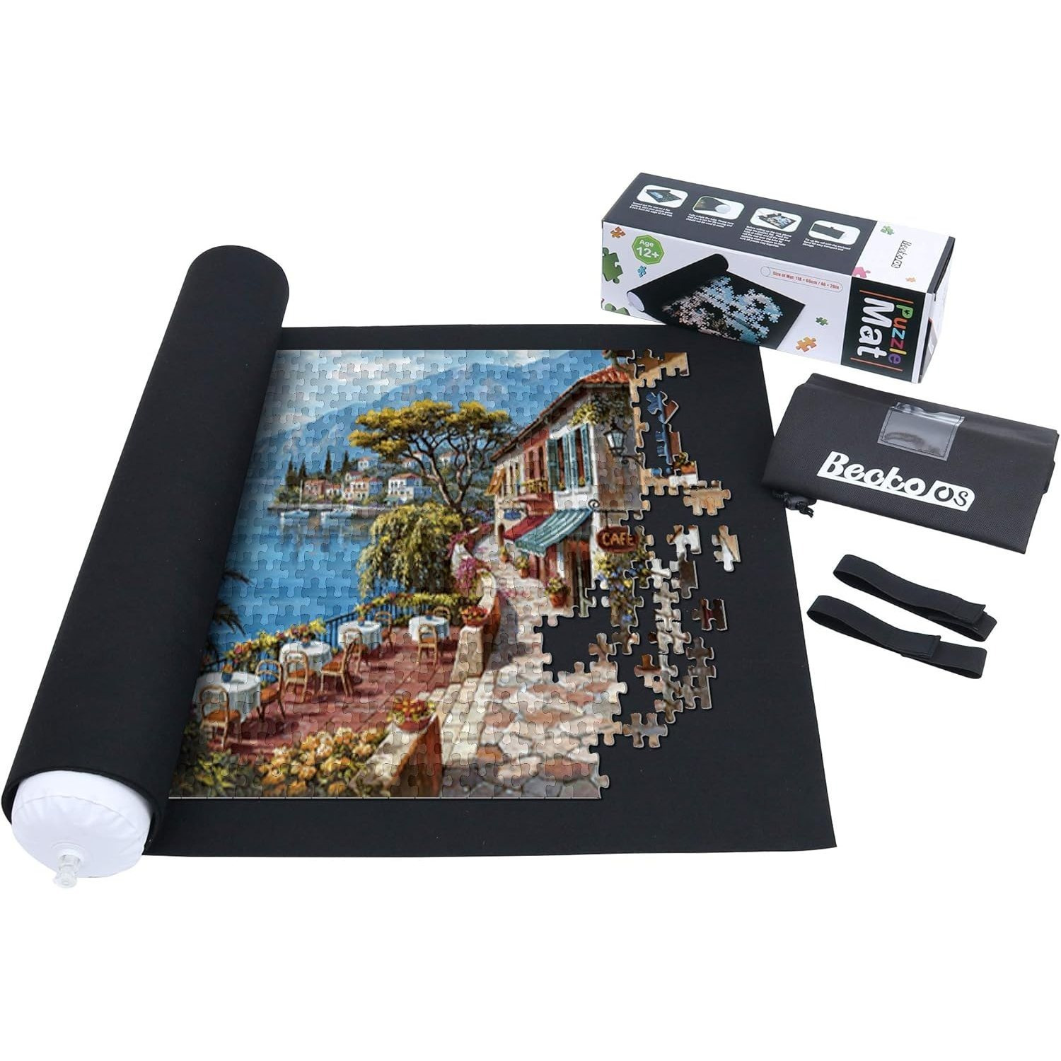 TEMU US Puzzle Mat, rouleau de tapis de puzzle pour puzzles en puzzle, tapis de roulement de puzzle, de puzzle, rangement de puzzle avec sac de