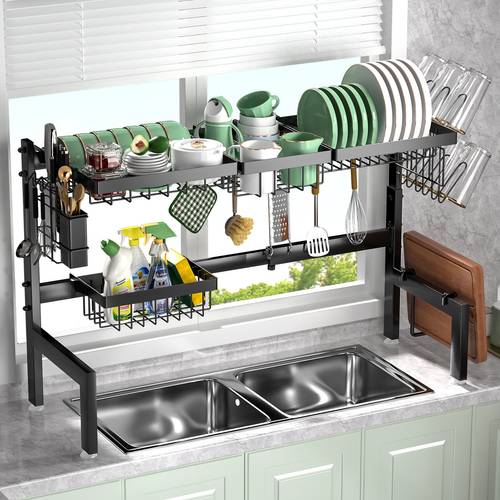1pc width 85cm painted carbon steel complete storage kitchen sink storage rack dish rack and kitchen storage rack beautiful and