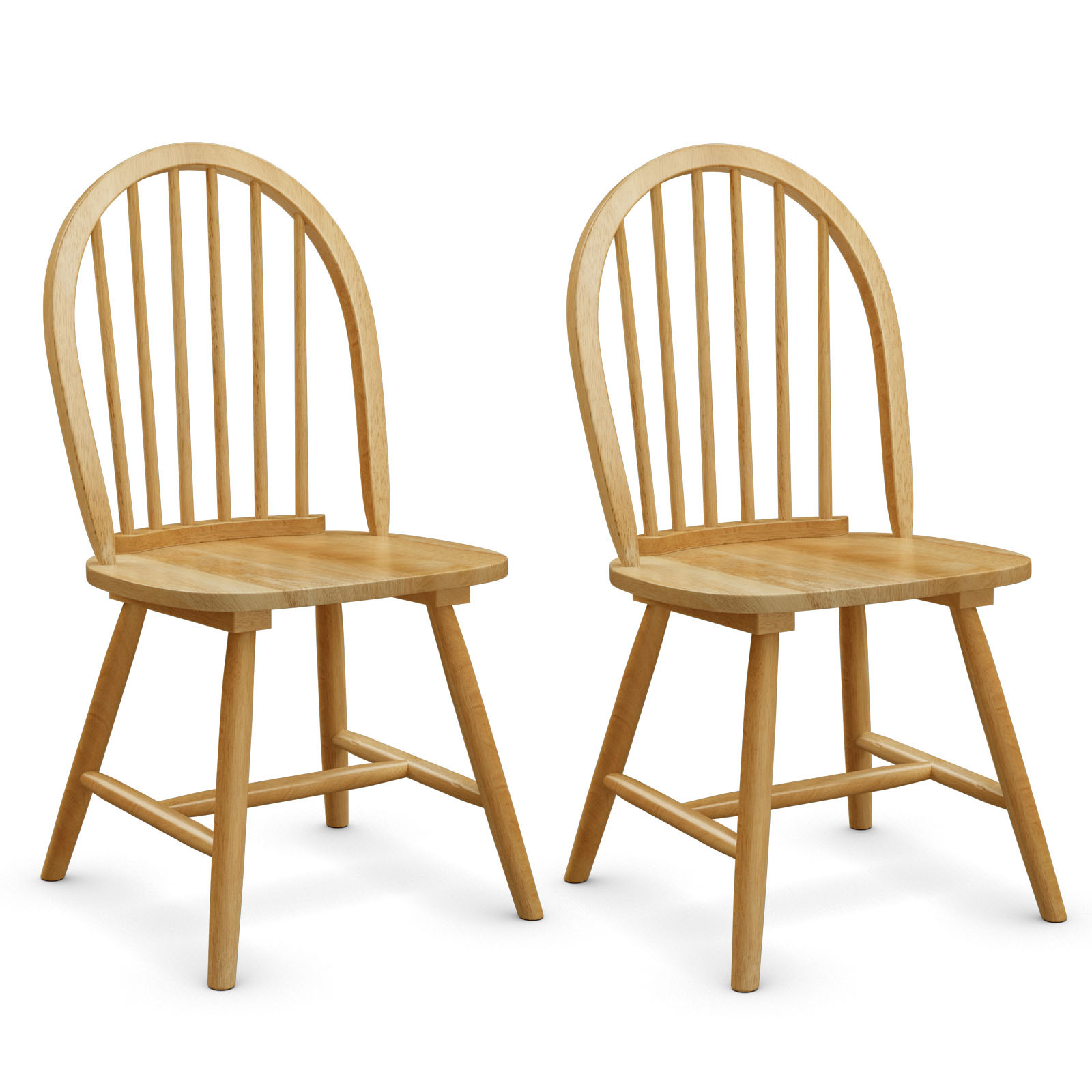 TEMU Ensemble de 2 chaises de salle à manger vintage en bois avec en bois pour cuisine ou salle à manger COSTWAY