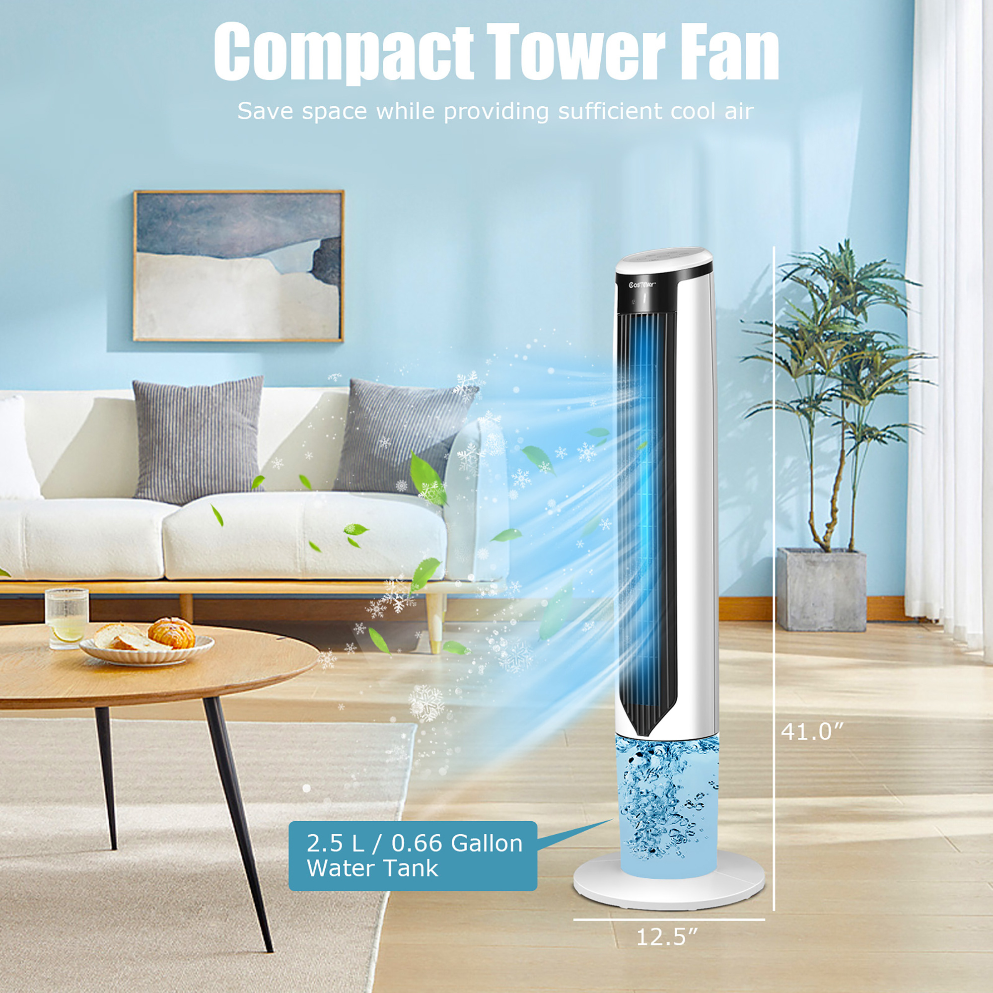   evaporative air cooler 41 cooling bladeless tower fan w 3   3   9h timer floor standing bladeless tower fan for bedroom living room