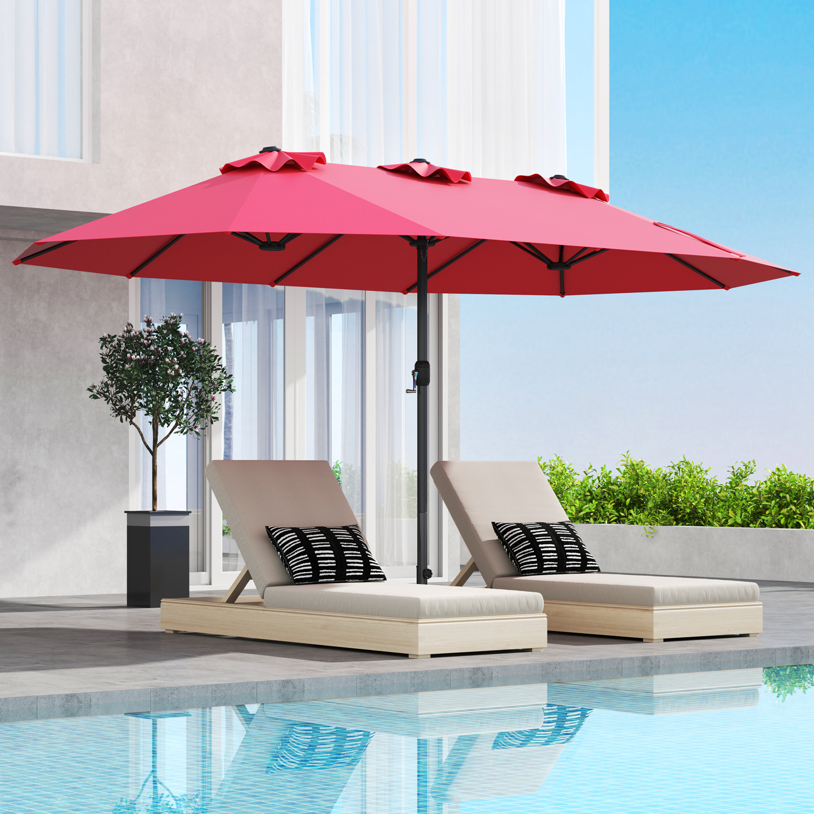 giant patio umbrellas canada Adjustable Outdoor Umbrella for Sets while dual LAZZO 15 ft. Large Patio