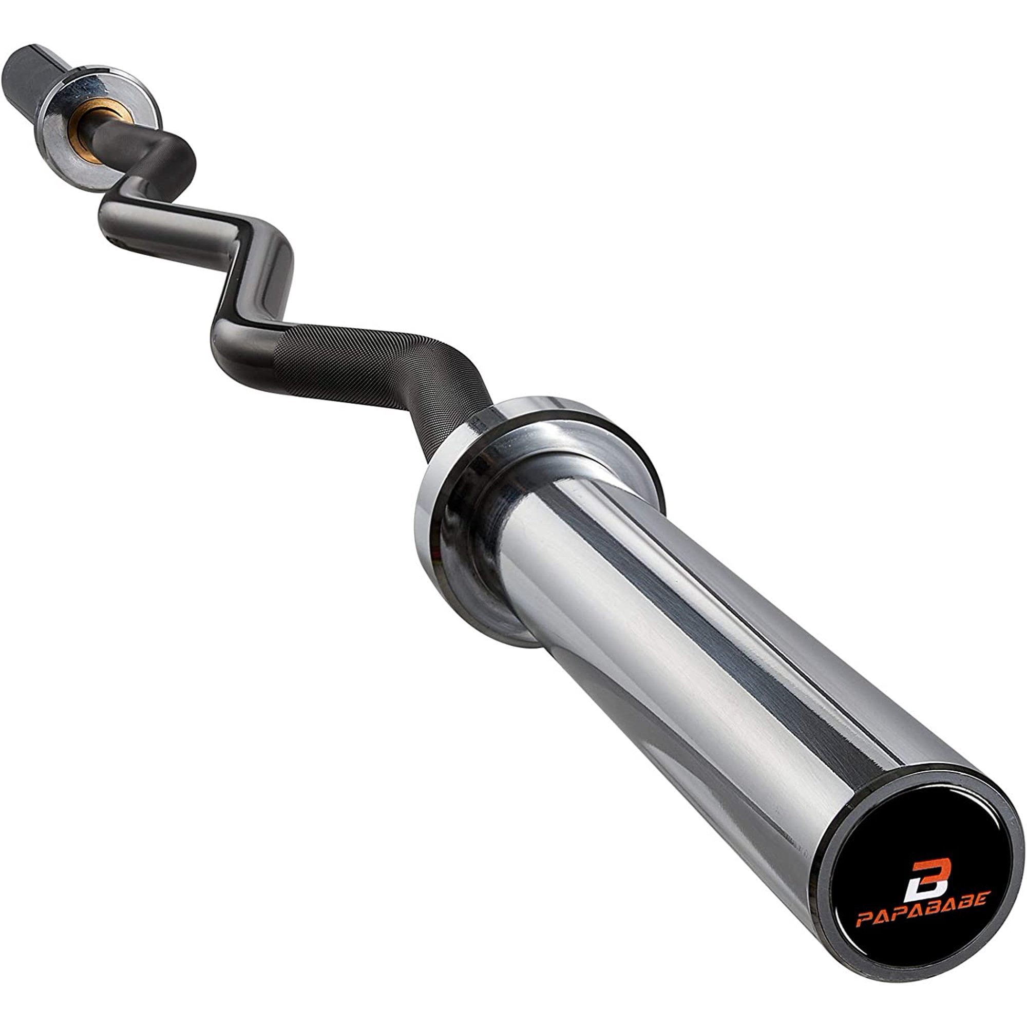 TEMU Barre de Curl MSW, Barre d'entraînement EZ de 56 pouces, Capacité de charge de 500 LB pour entraînement de force, Curl biceps et extensions