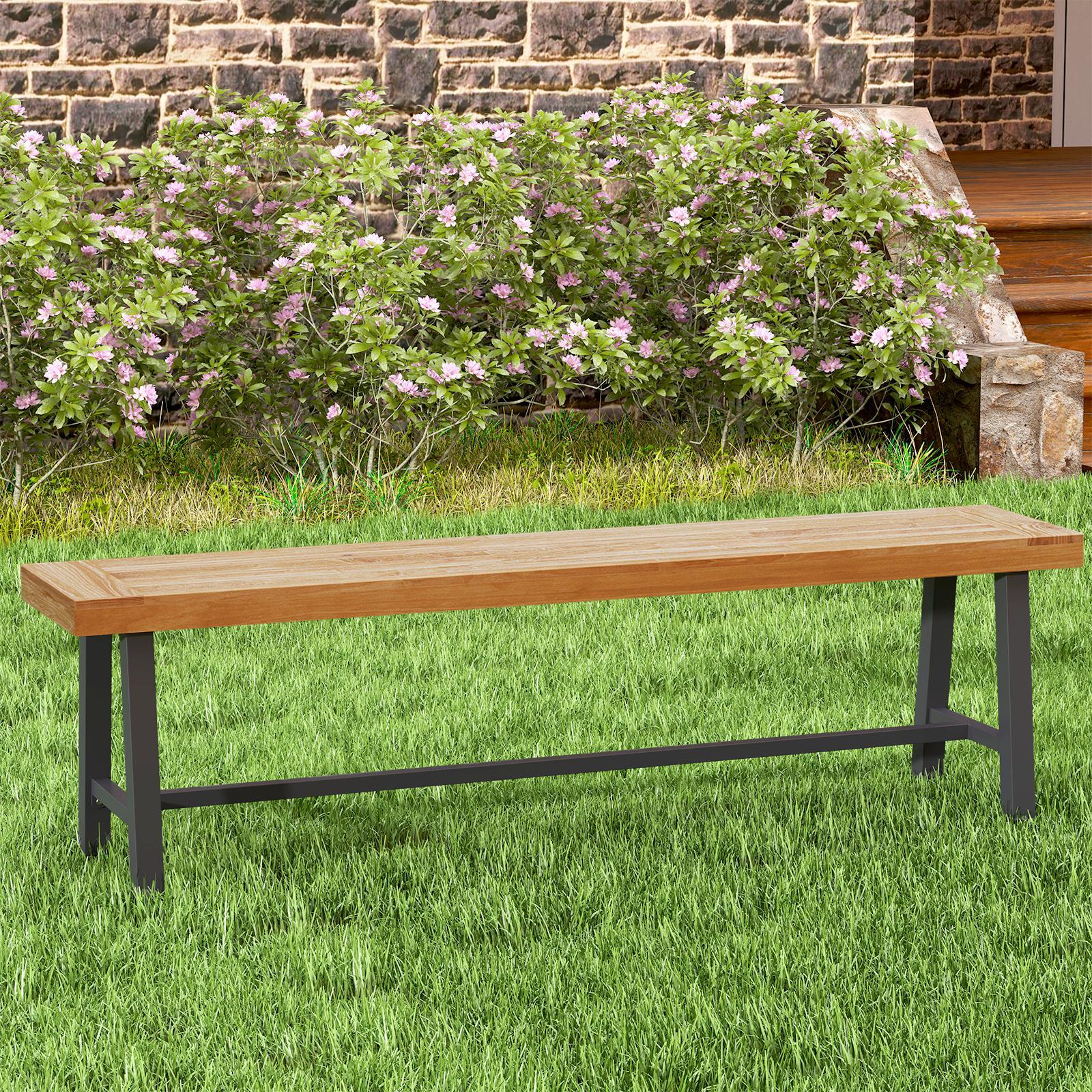 TEMU Banc d'extérieur COSTWAY de 63" de long pour jusqu'à 3 personnes pour jardin et porche