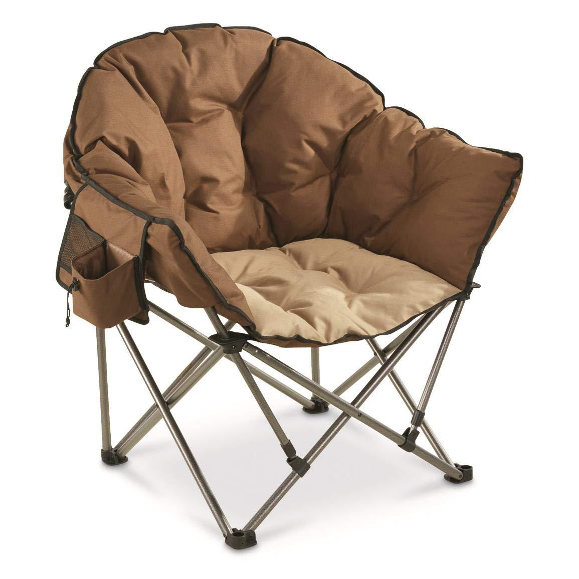 TEMU Oversized Camping Chair, Portable Folding Camping Chairs With Side Pocket, Cup Holder And Carry Bag, Heavy Duty Outdoor Camping Chairs For